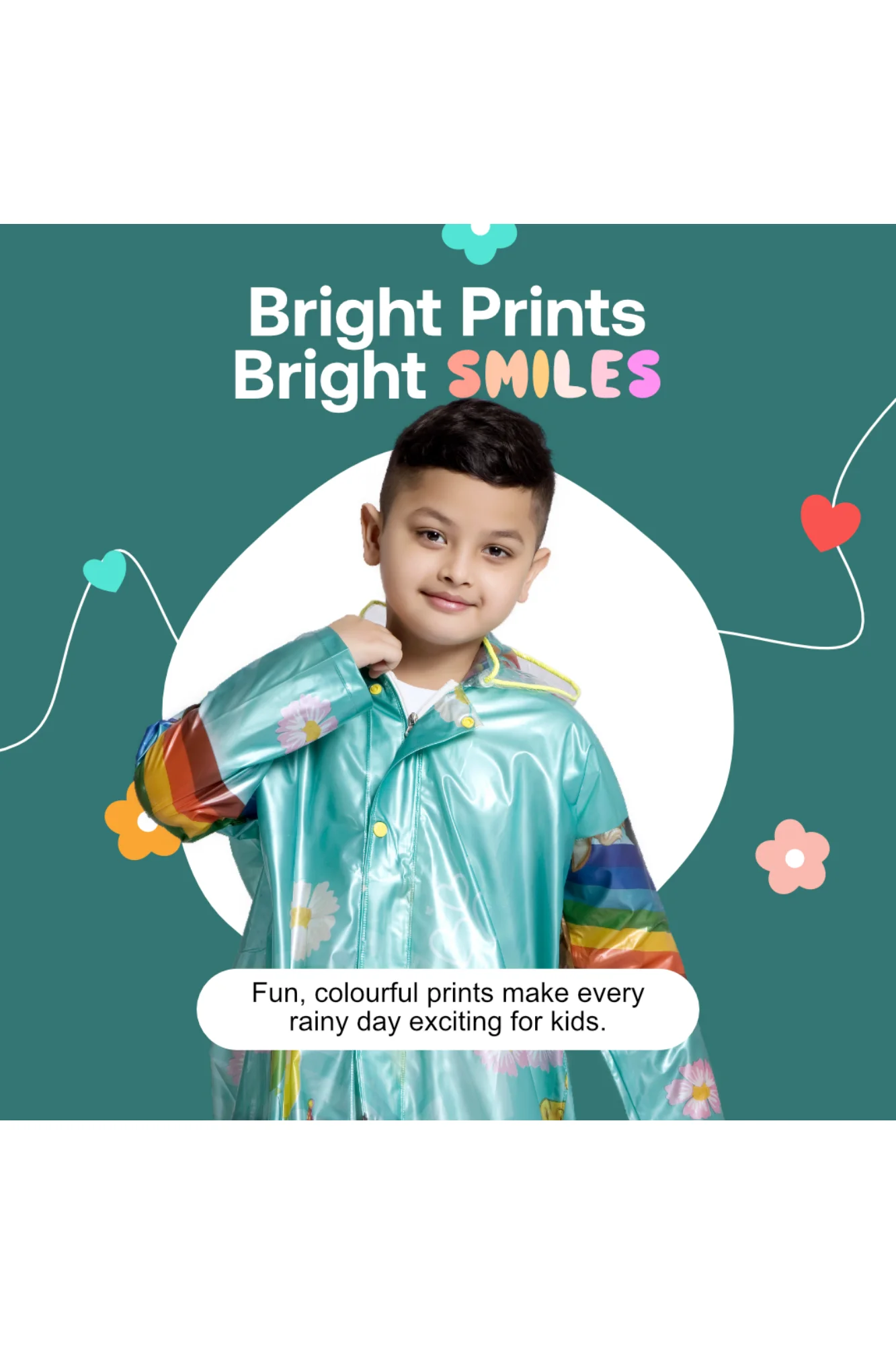 10K SUPREME Printed PVC ( Zip & Pleat ) Kids Raincoat - Image 35
