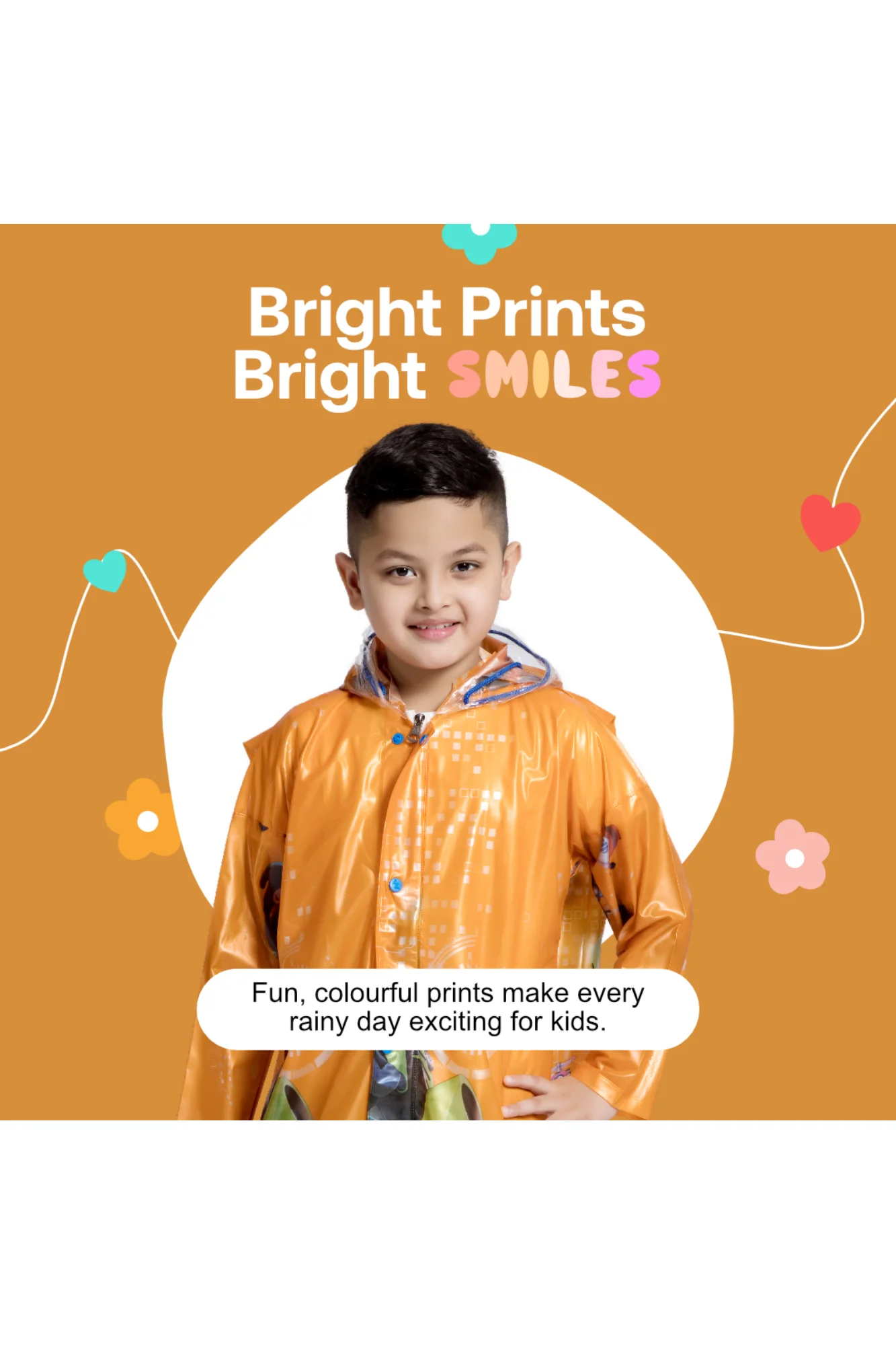 10K SUPREME Printed PVC ( Zip & Pleat ) Kids Raincoat - Image 39