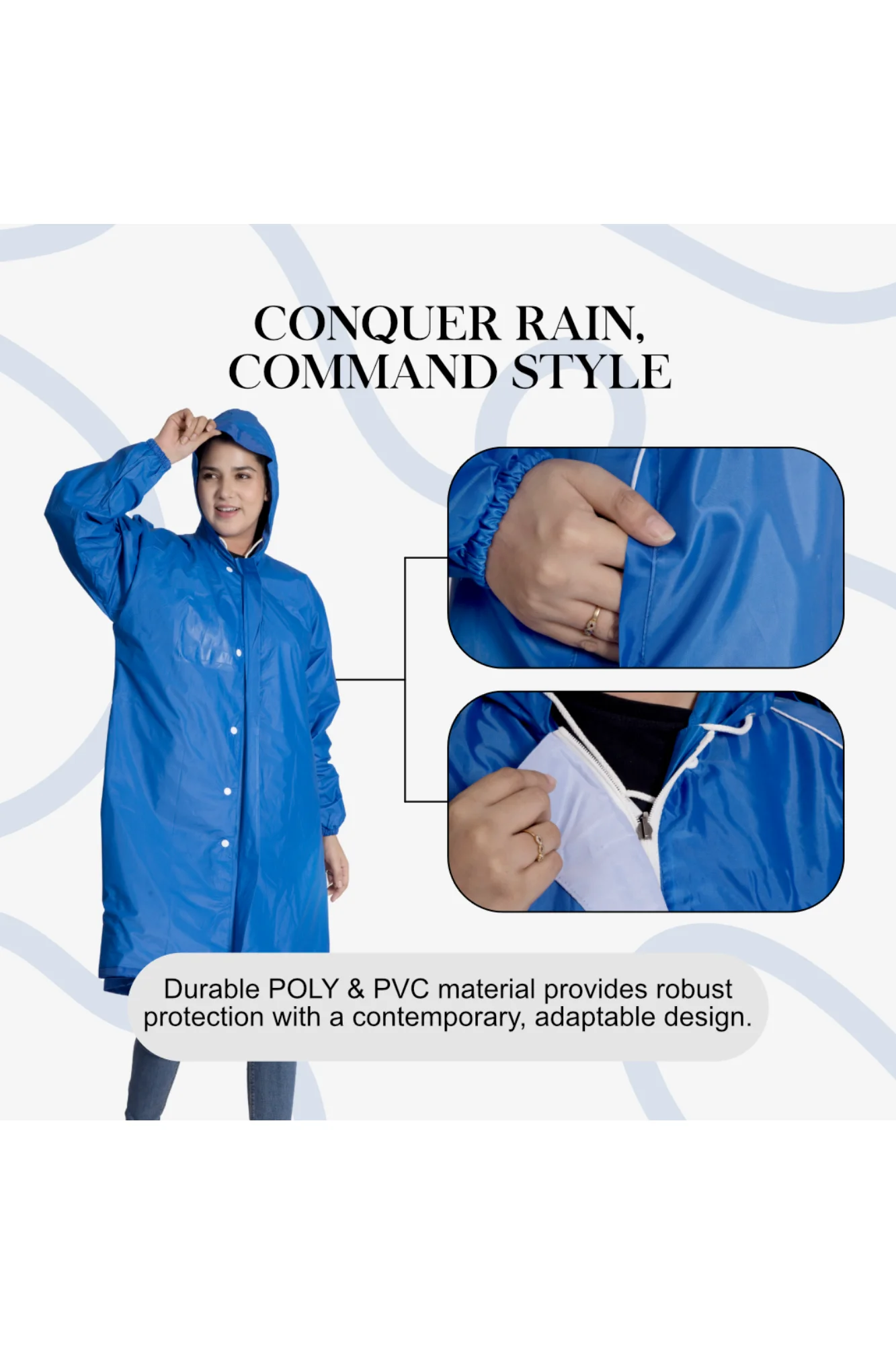 46W FEMINA Reversible Womens Short Raincoat - Image 41
