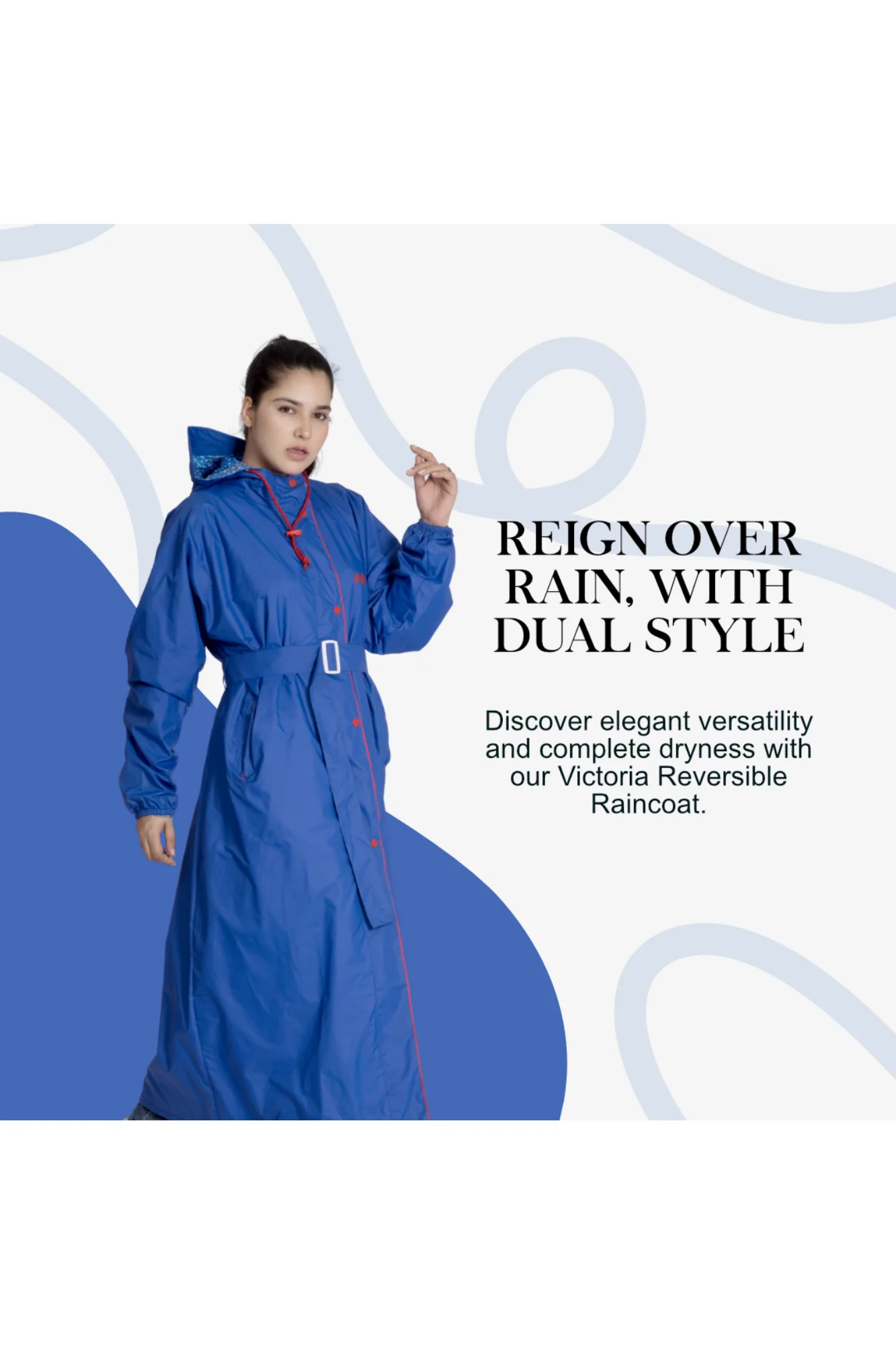 47W VICTORIA Reversible Womens Raincoat - Image 34