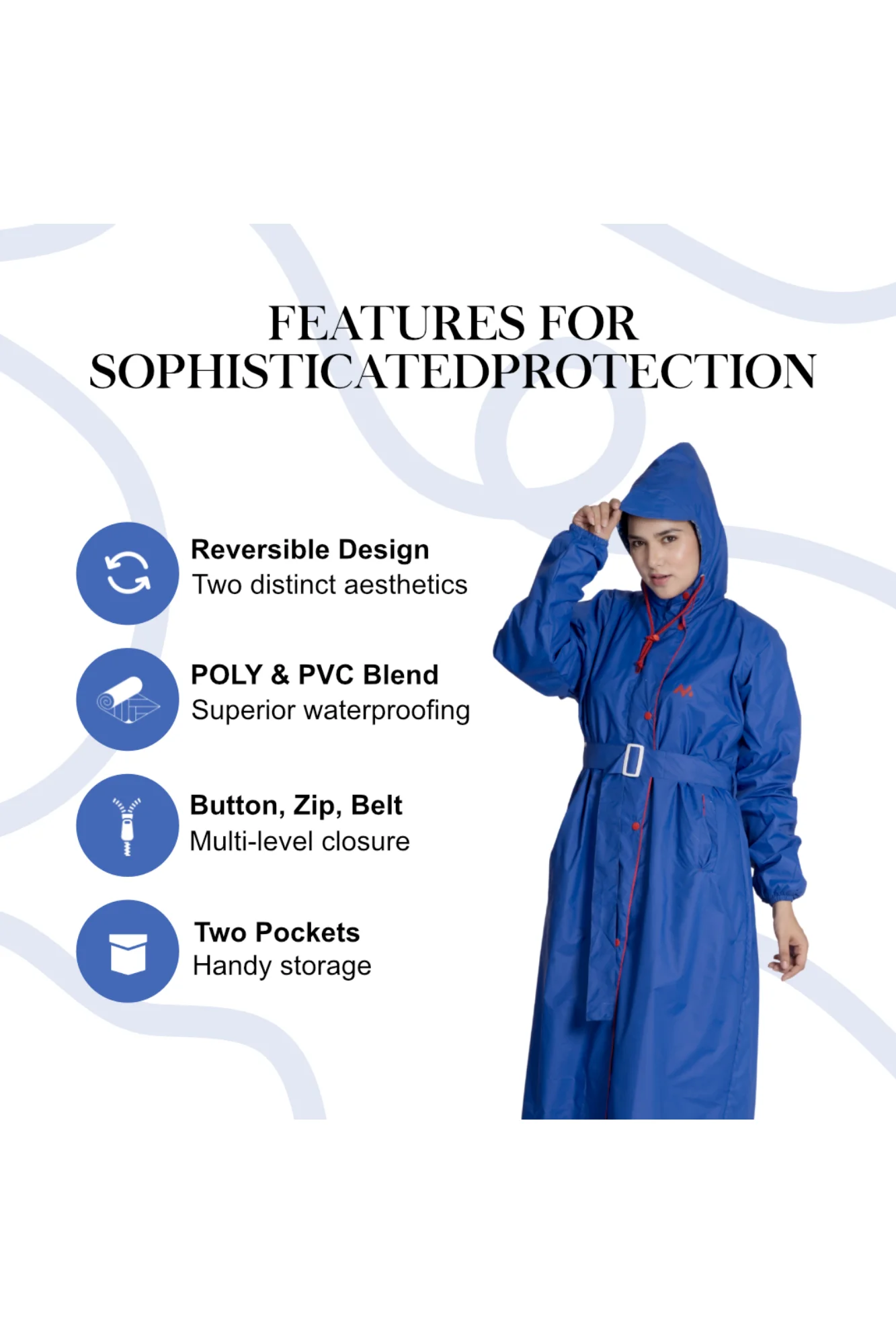 47W VICTORIA Reversible Womens Raincoat - Image 35