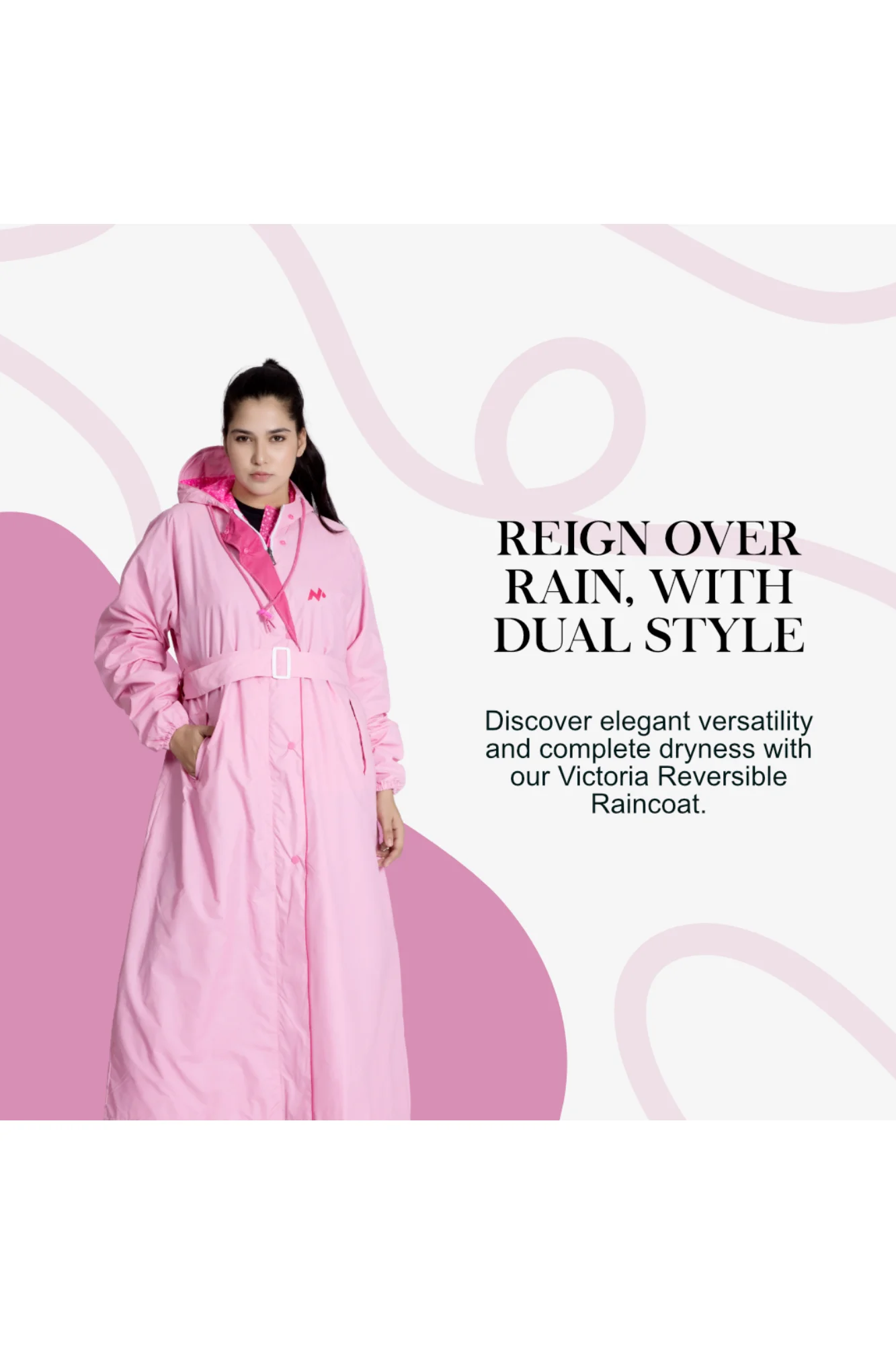 47W VICTORIA Reversible Womens Raincoat - Image 38
