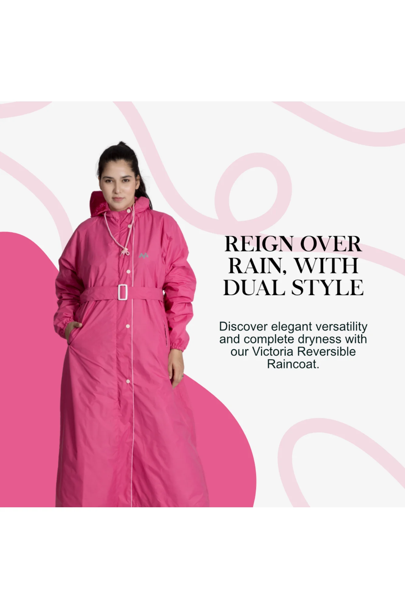 47W VICTORIA Reversible Womens Raincoat - Image 42