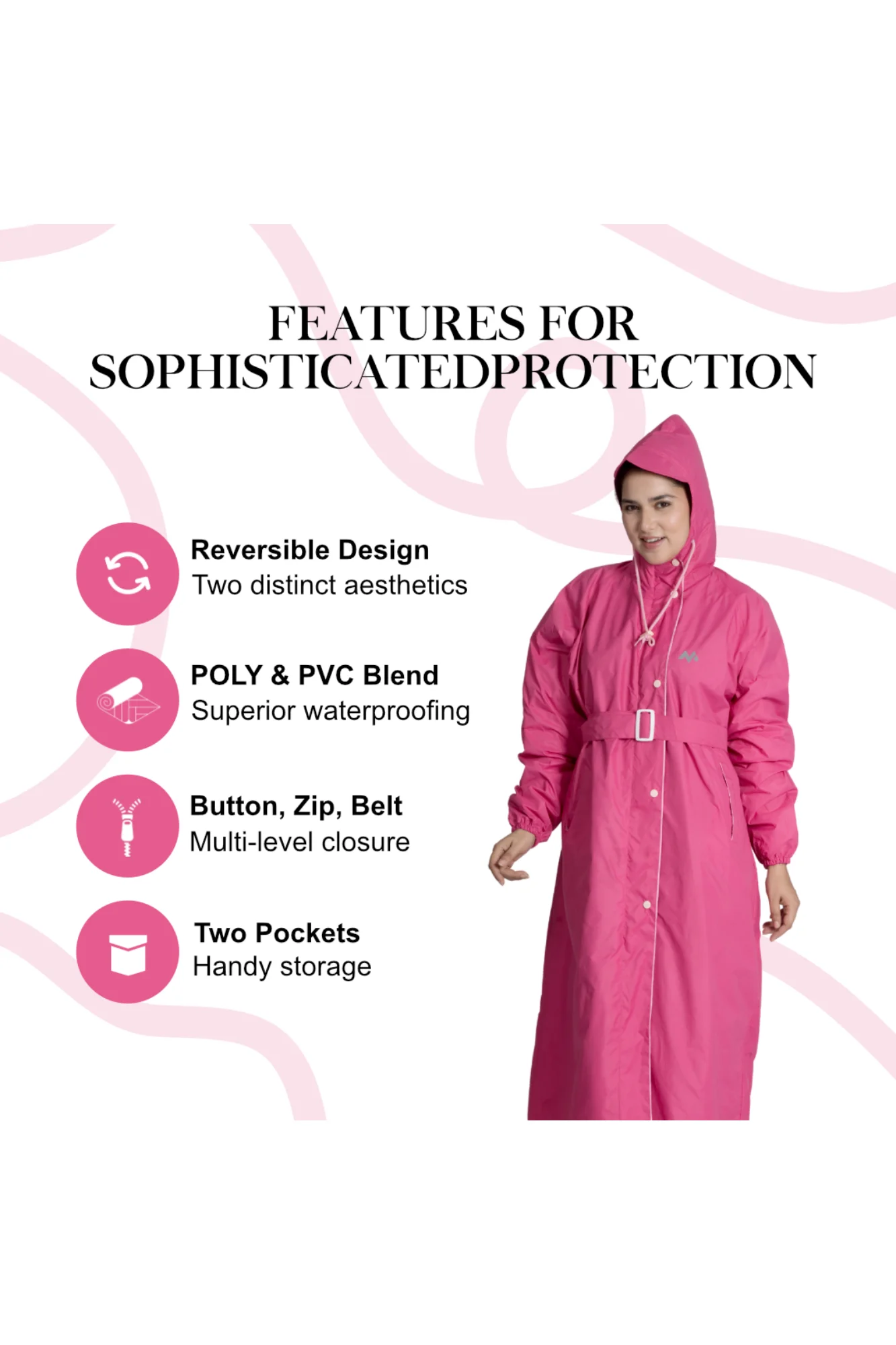 47W VICTORIA Reversible Womens Raincoat - Image 43