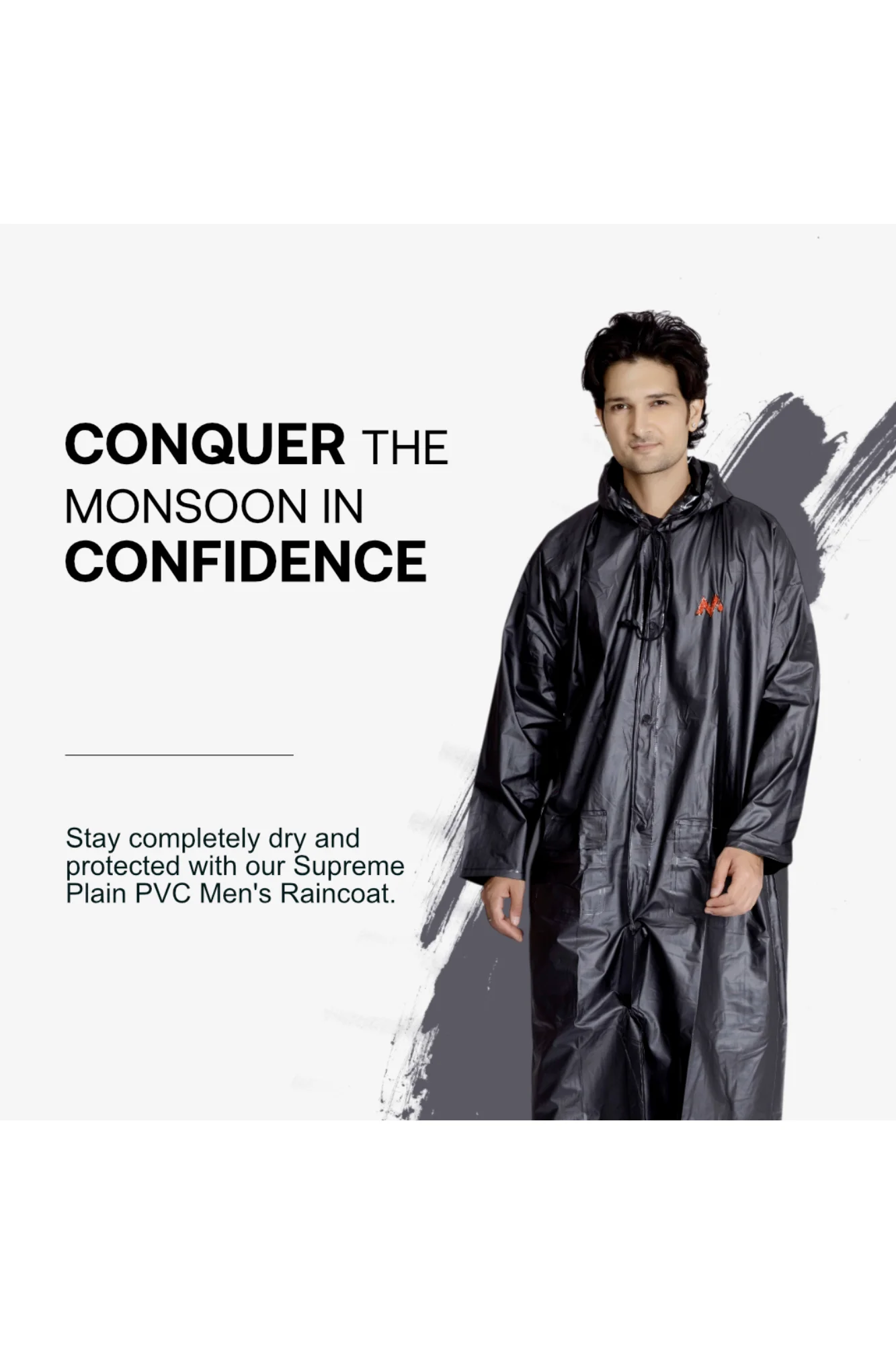 4M SUPREME Plain PVC Mens Raincoat - Image 12