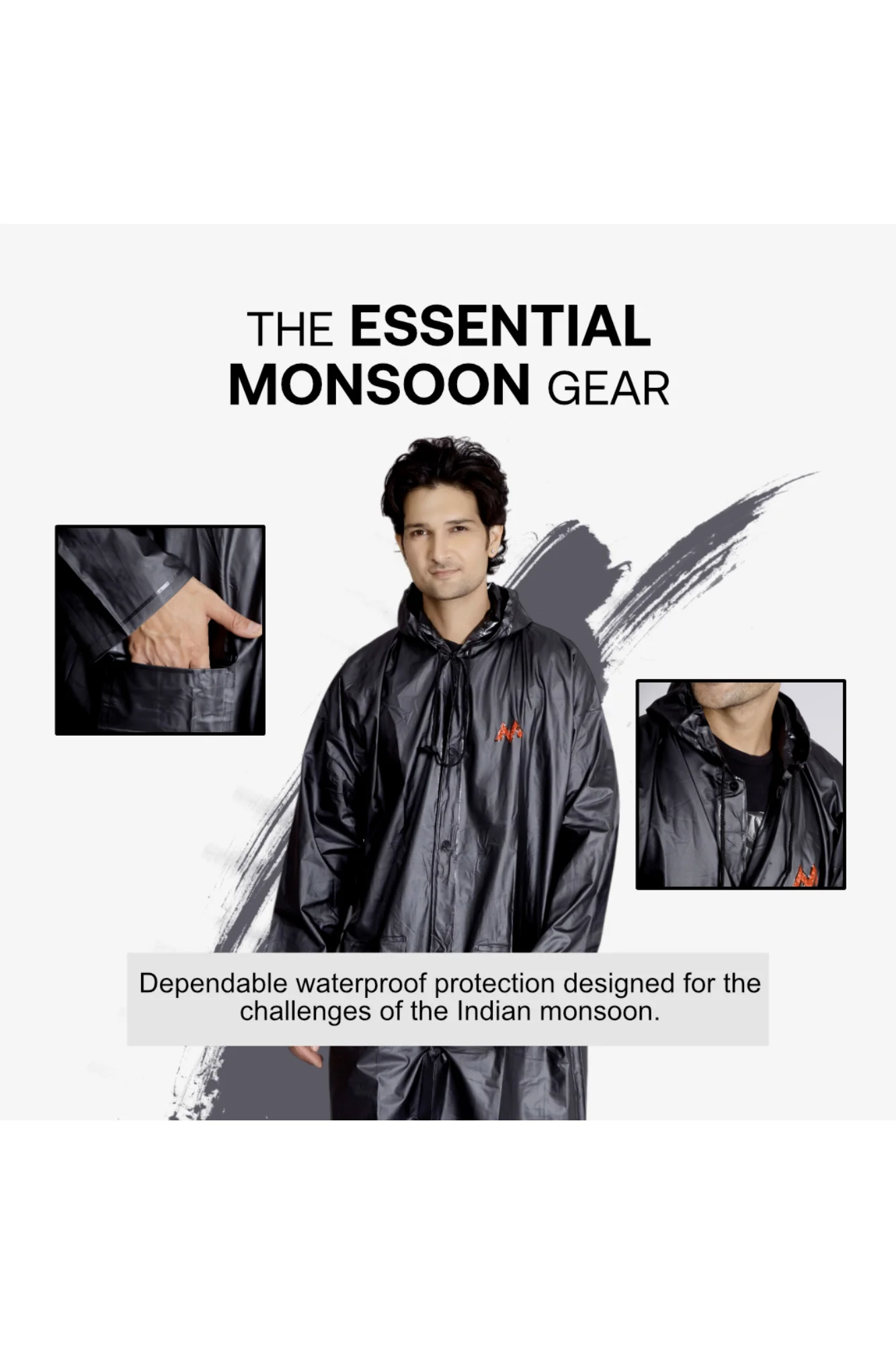 4M SUPREME Plain PVC Mens Raincoat - Image 14