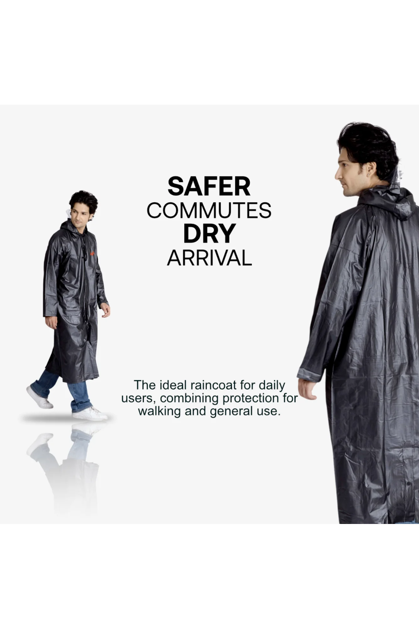 4M SUPREME Plain PVC Mens Raincoat - Image 15