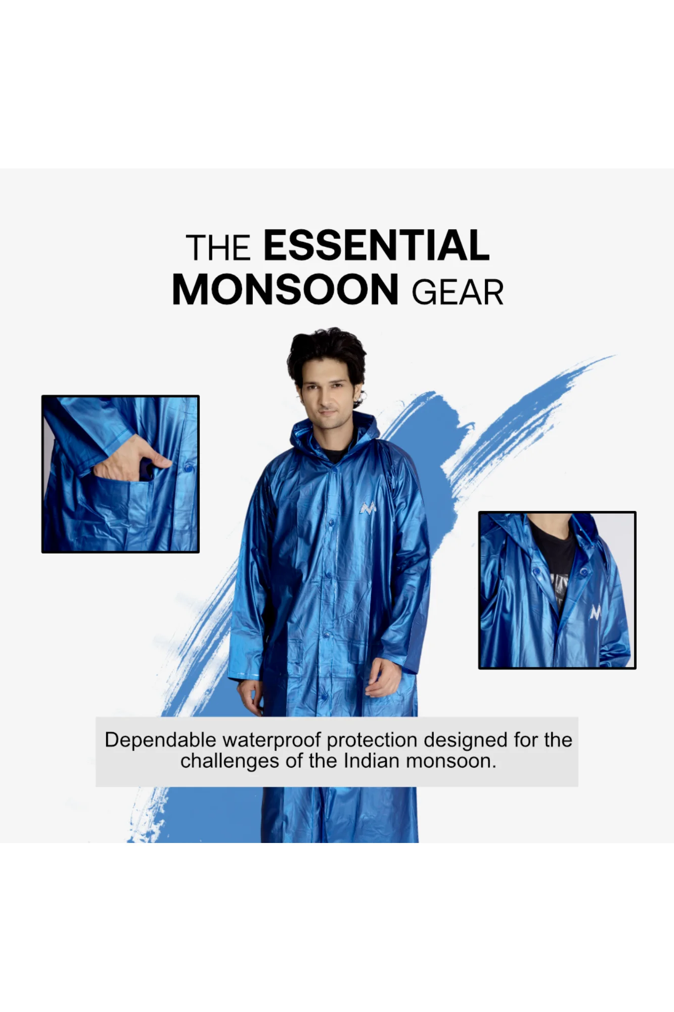 4M SUPREME Plain PVC Mens Raincoat - Image 18