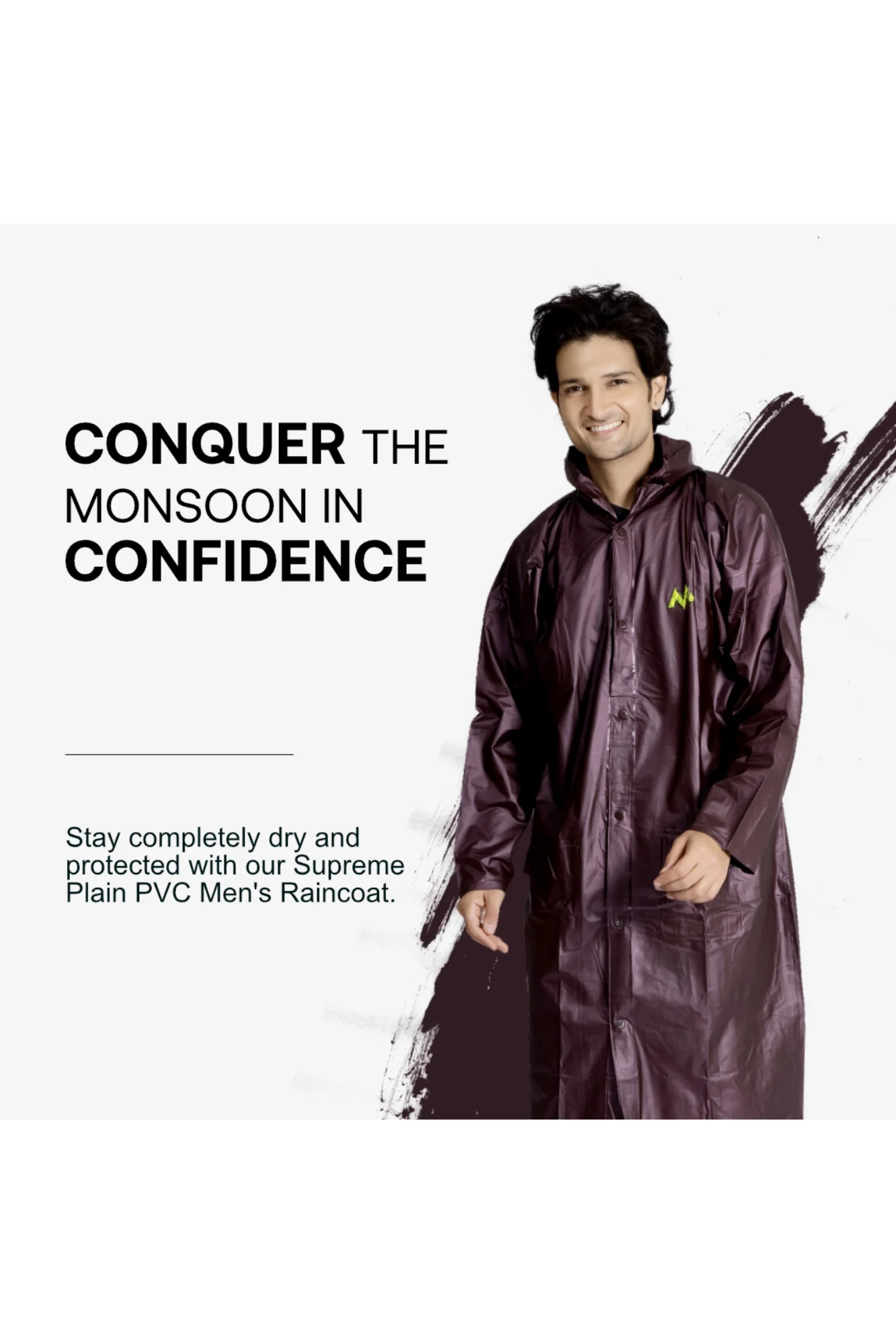 4M SUPREME Plain PVC Mens Raincoat - Image 24