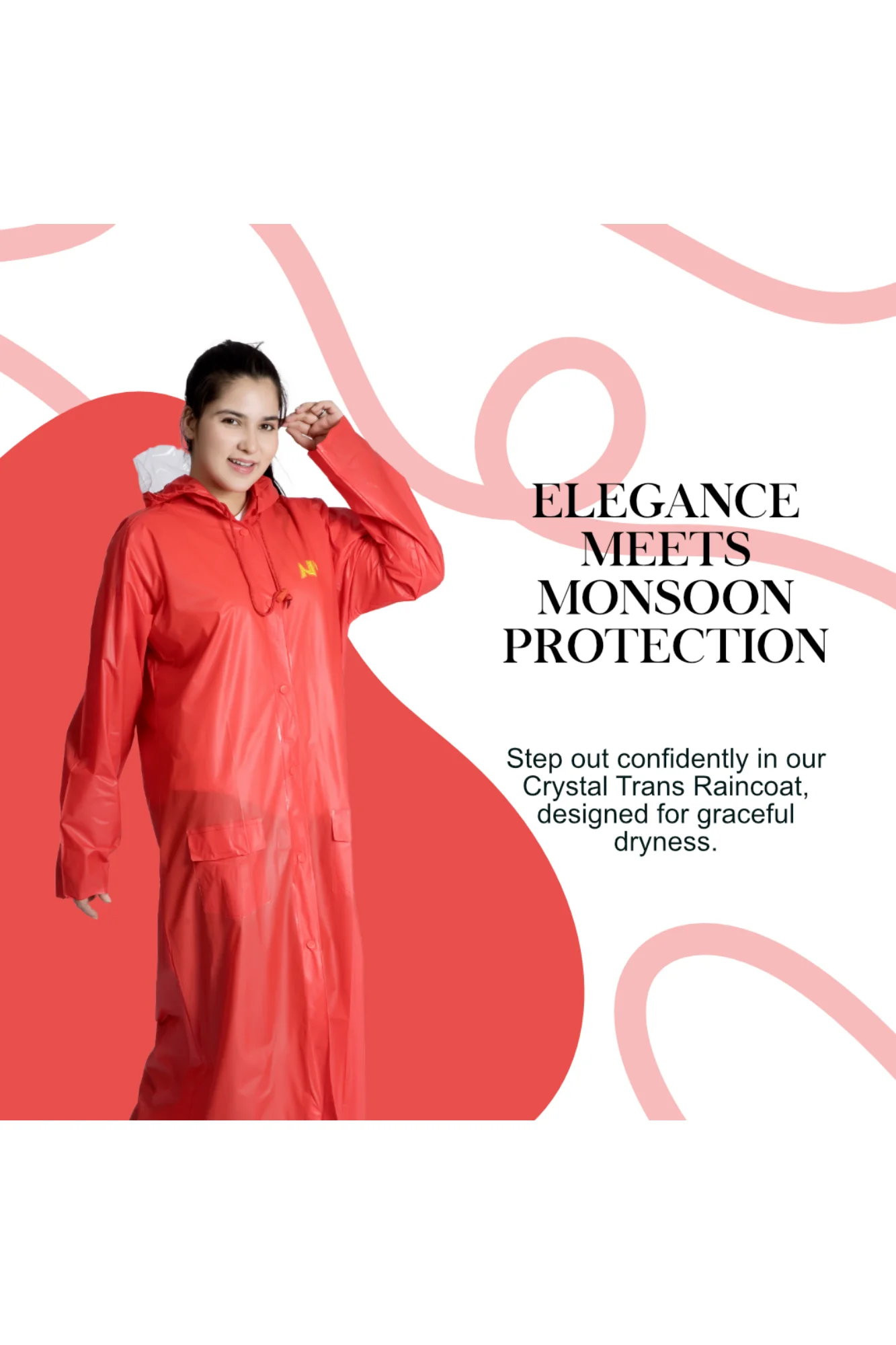 7W CRYSTAL Trans PVC Womens Raincoat - Image 37