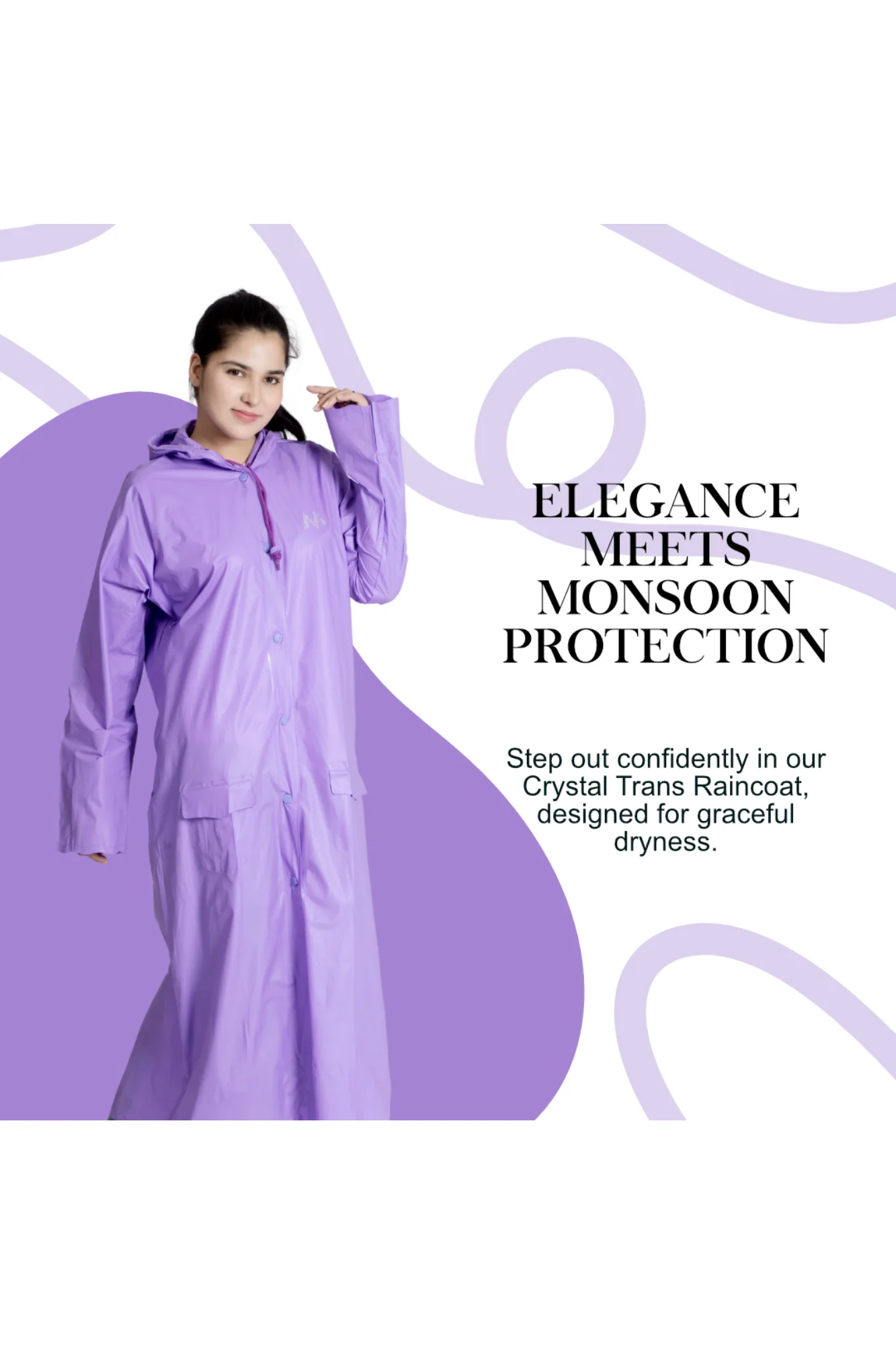 7W CRYSTAL Trans PVC Womens Raincoat - Image 41
