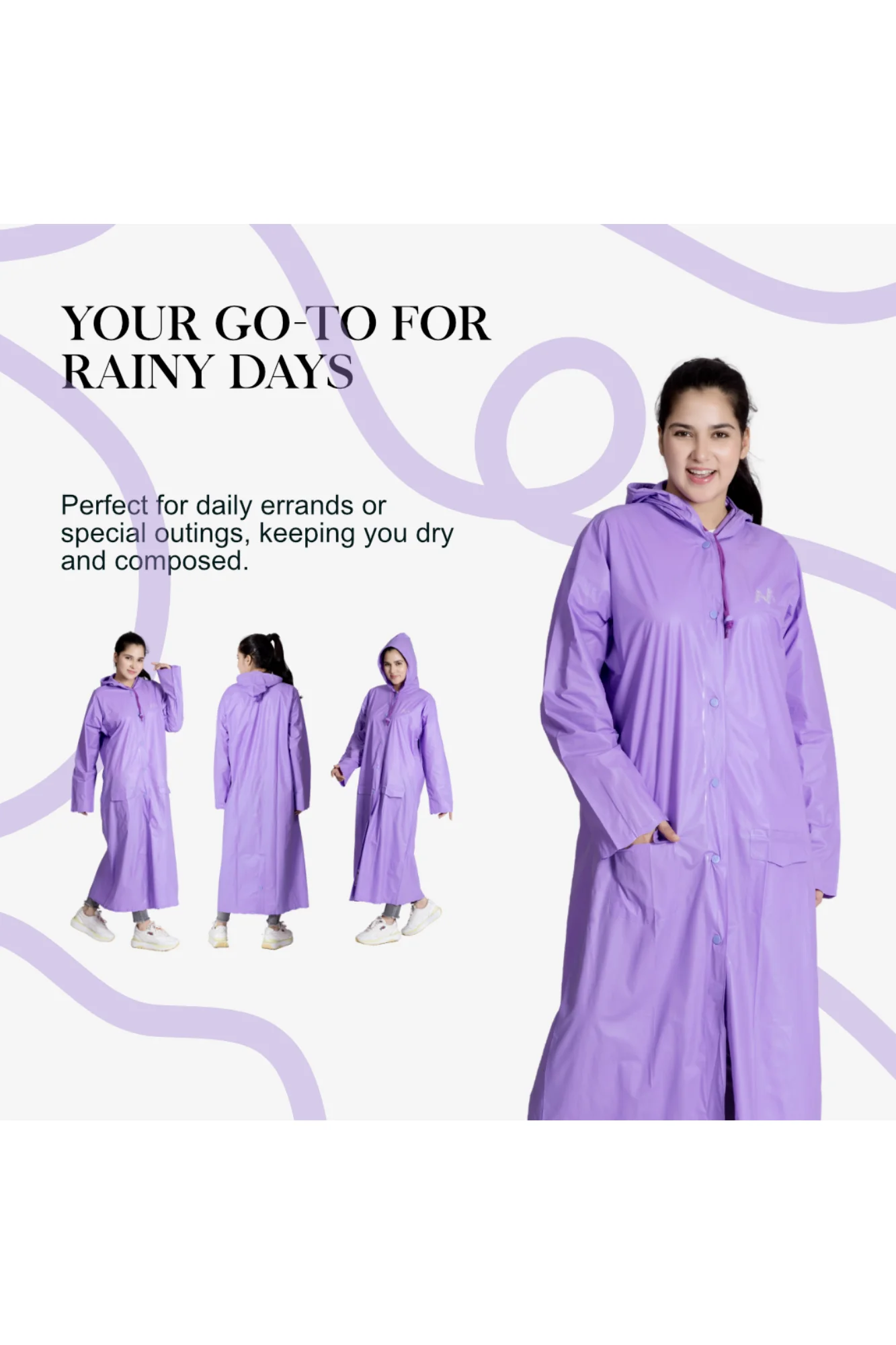 7W CRYSTAL Trans PVC Womens Raincoat - Image 44