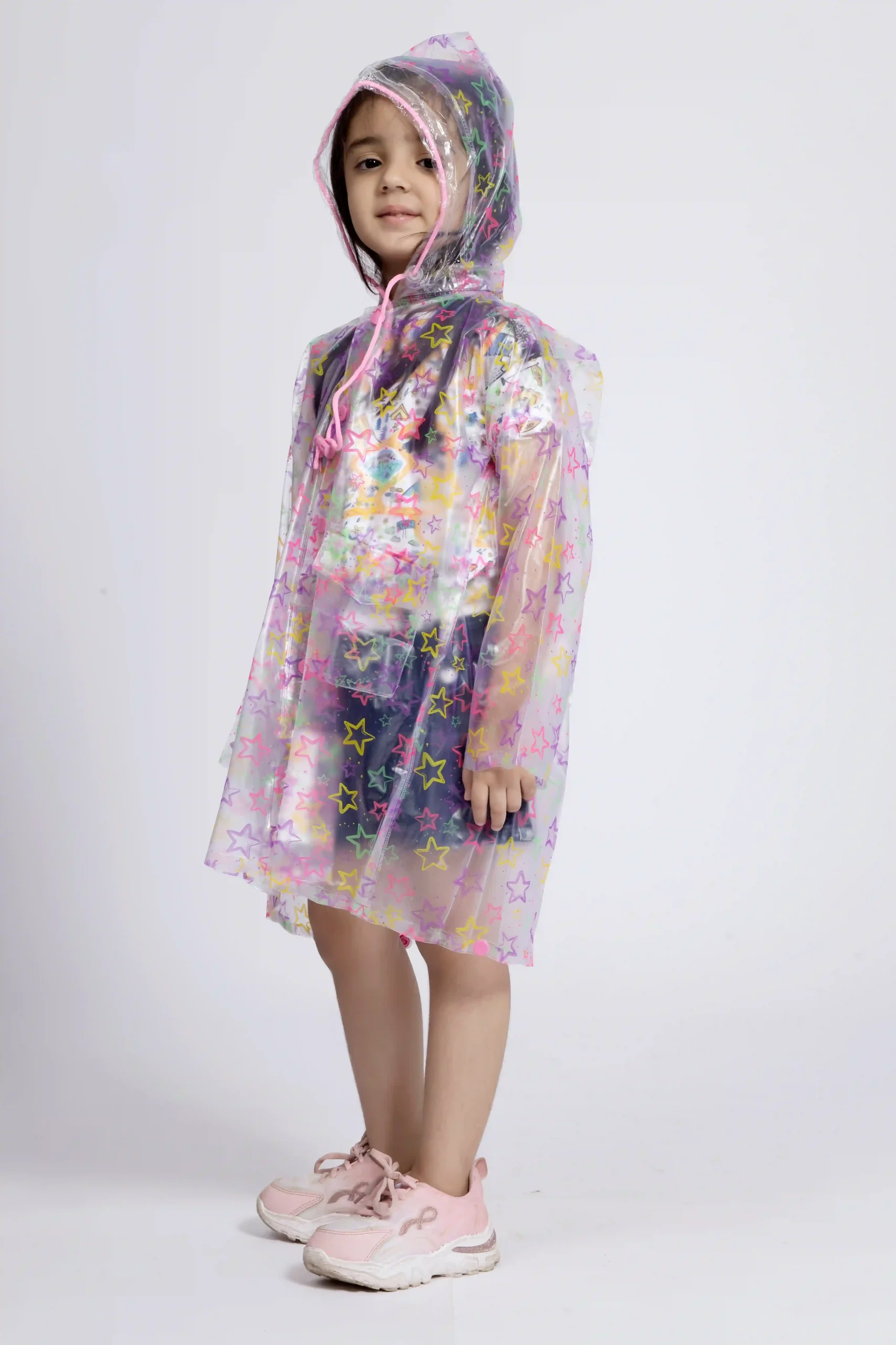 8K Galaxy Printed PVC (Pleat) Kids Raincoat - Image 35