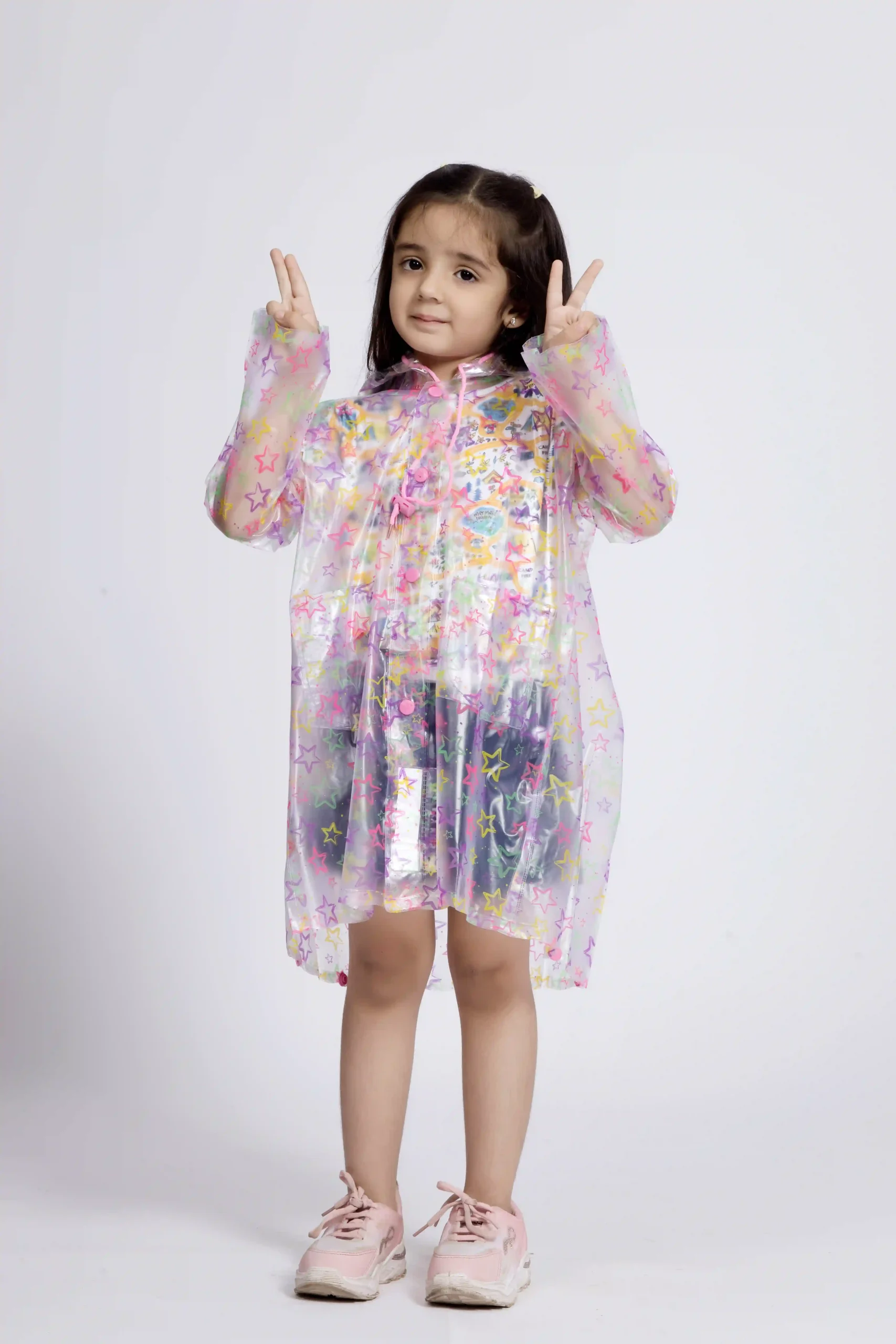 8K Galaxy Printed PVC (Pleat) Kids Raincoat - Image 34