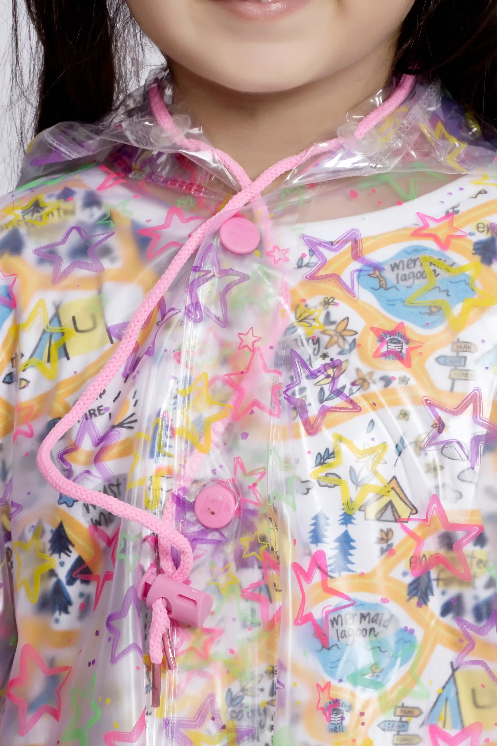 8K Galaxy Printed PVC (Pleat) Kids Raincoat - Image 29