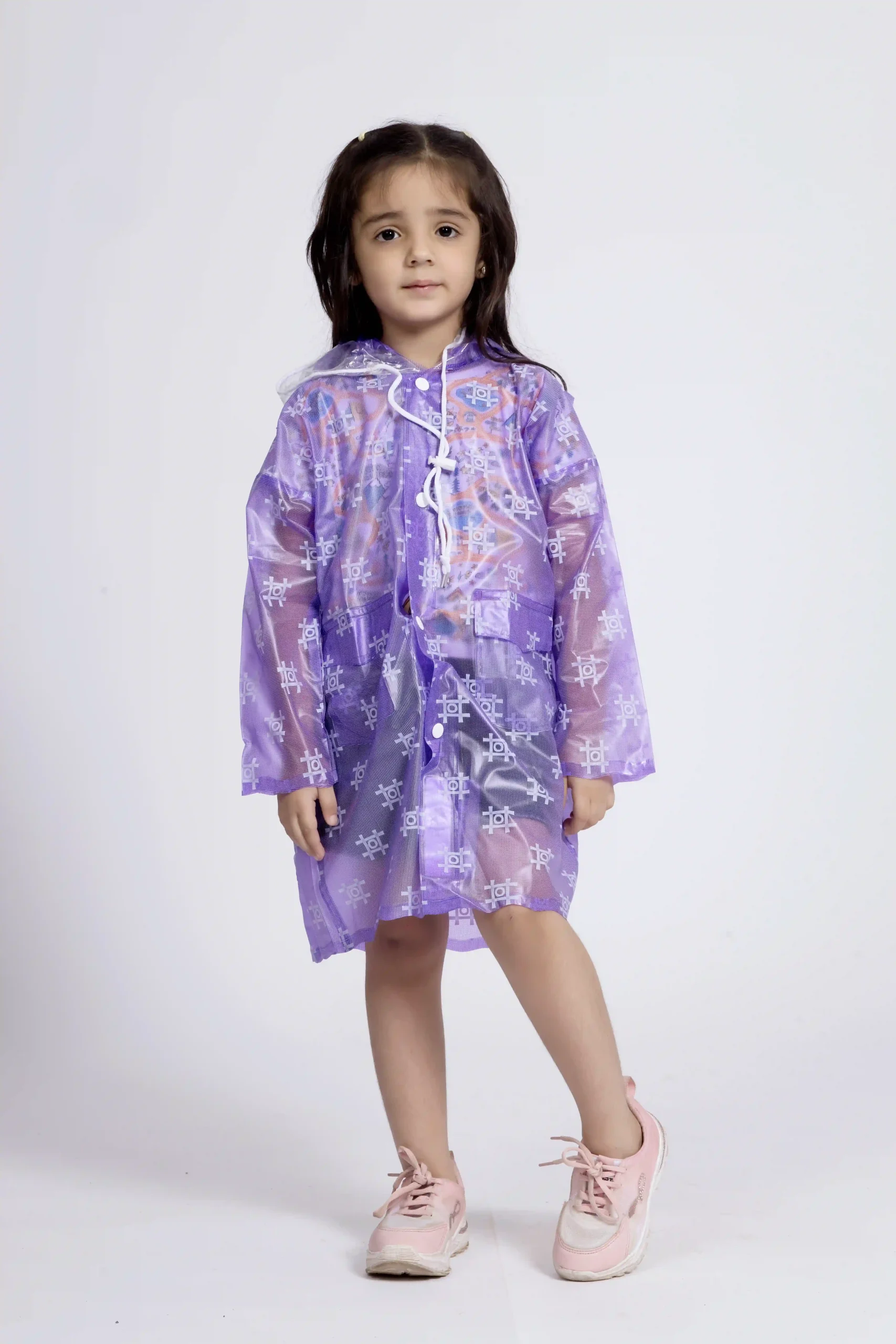 8K Galaxy Printed PVC (Pleat) Kids Raincoat - Image 14
