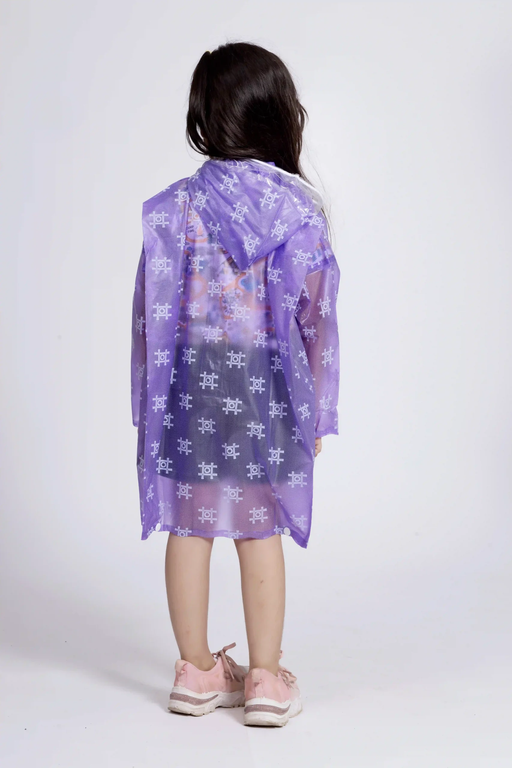 8K Galaxy Printed PVC (Pleat) Kids Raincoat - Image 12