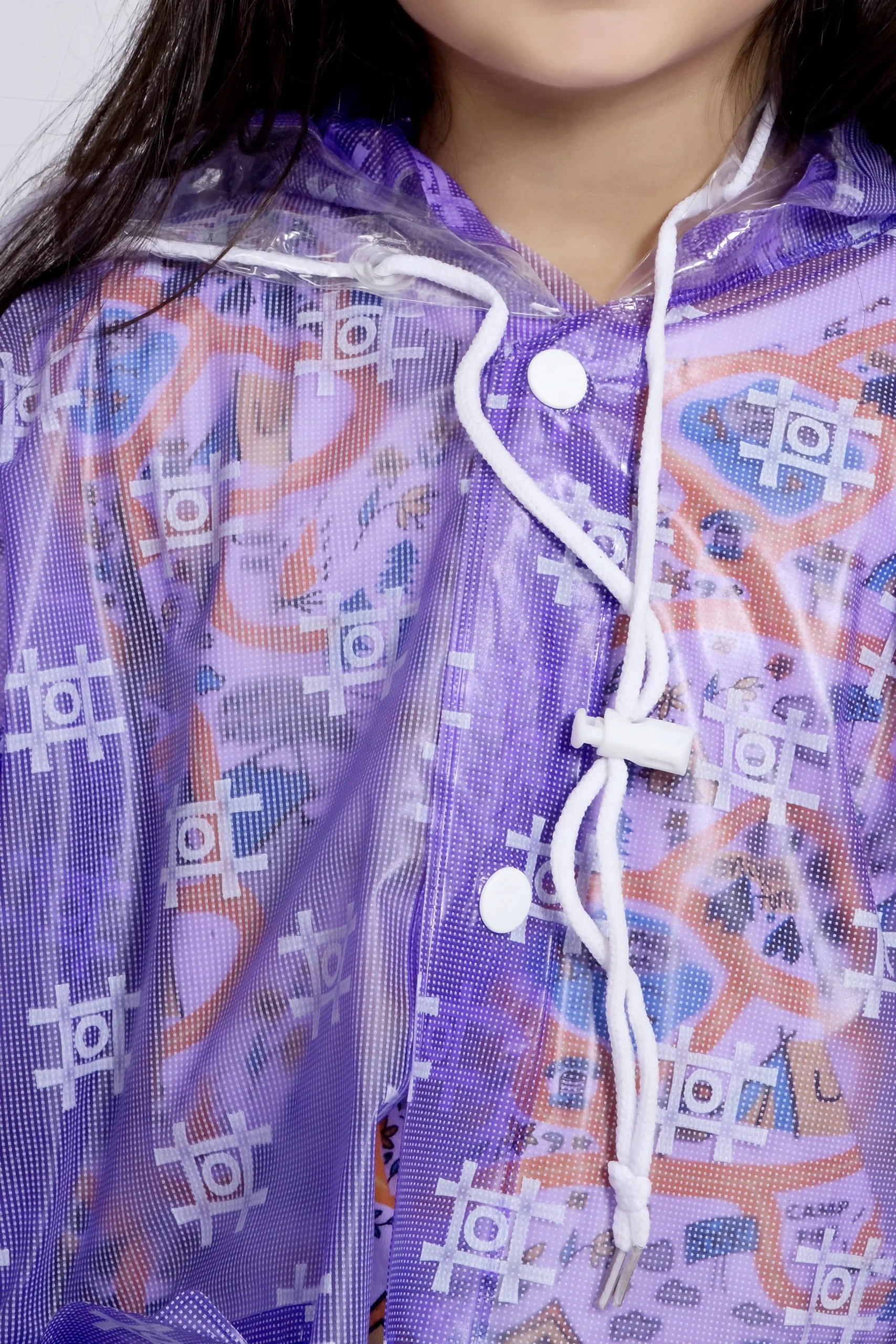 8K Galaxy Printed PVC (Pleat) Kids Raincoat - Image 9