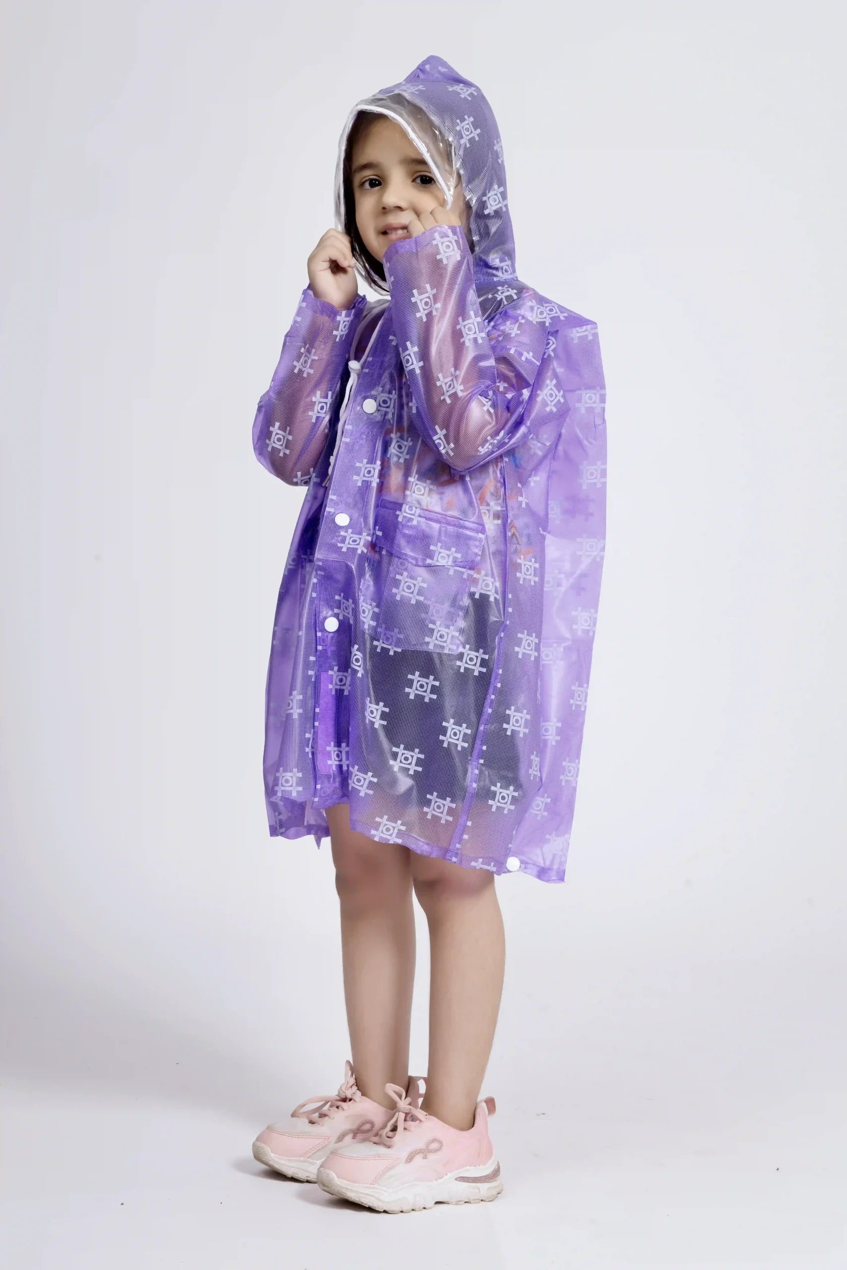 8K Galaxy Printed PVC (Pleat) Kids Raincoat - Image 8