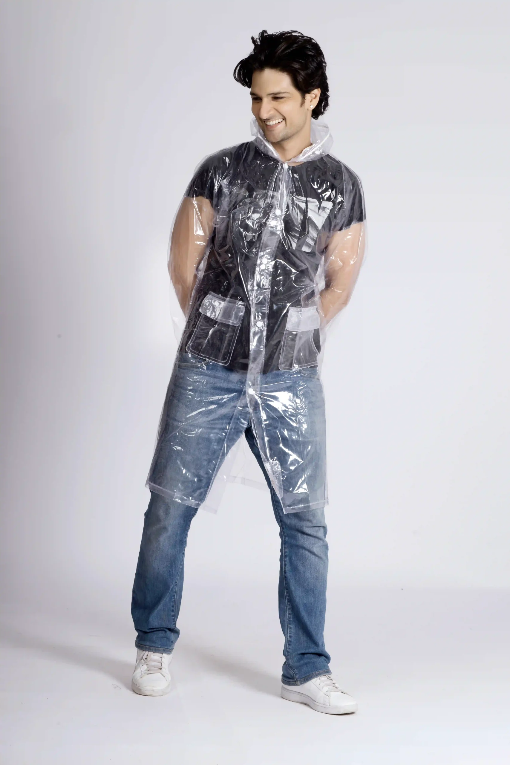 23A HALF PVC Short Raincoat - Image 8