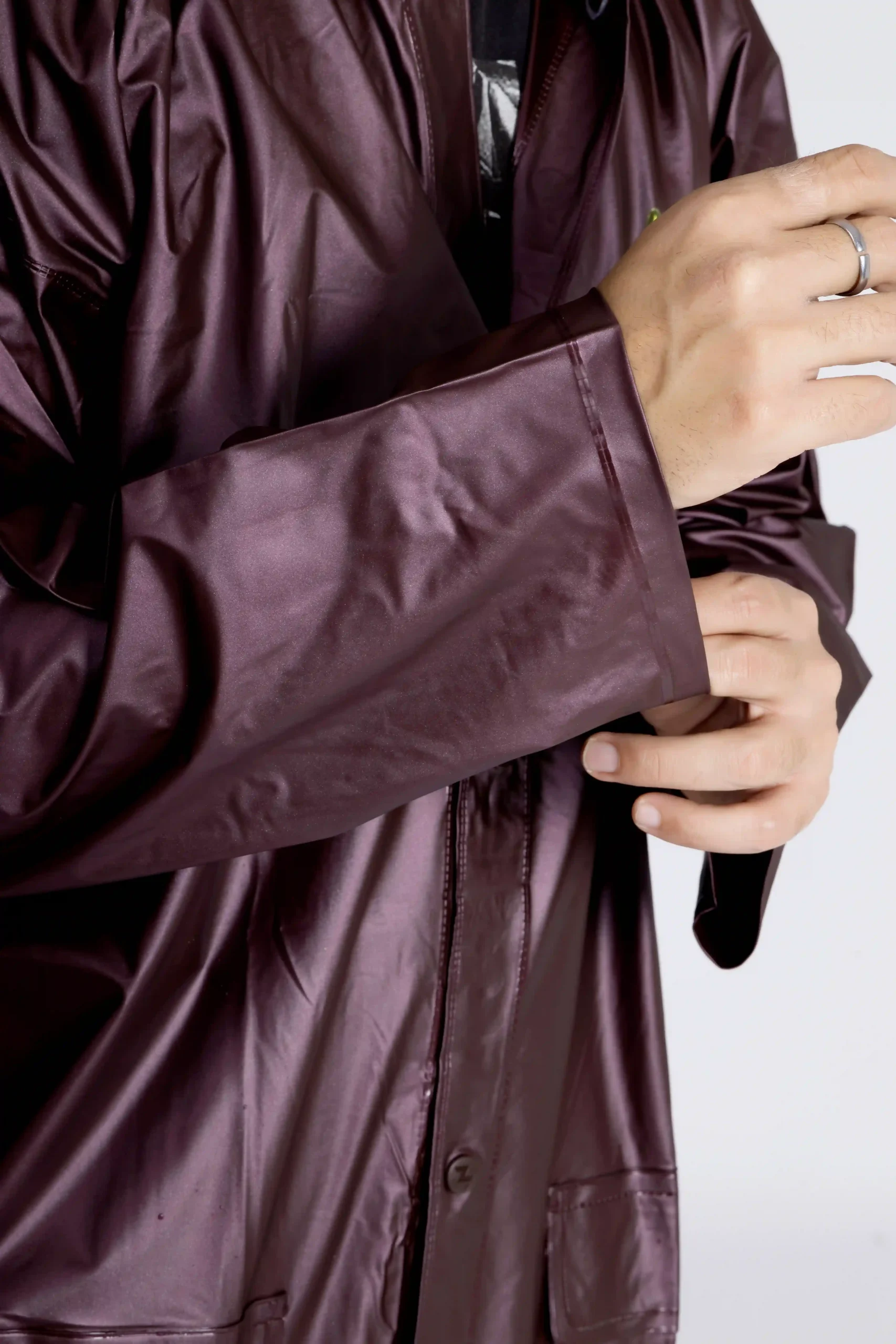 4M SUPREME Plain PVC Mens Raincoat - Image 54