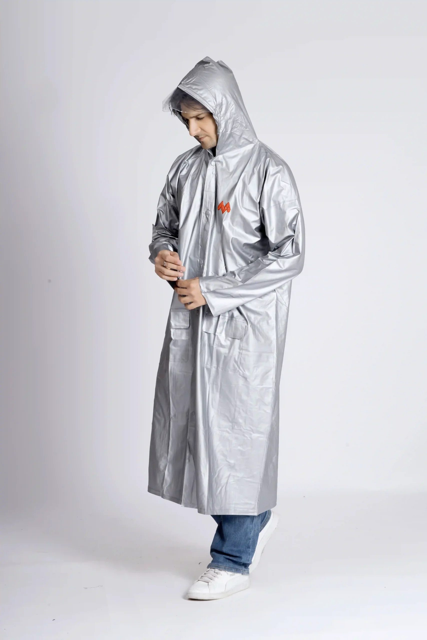 4M SUPREME Plain PVC Mens Raincoat - Image 28