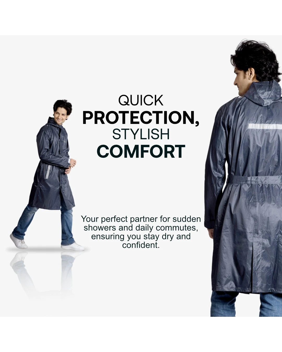 34M CARLOS Taping Short Raincoat - Image 17