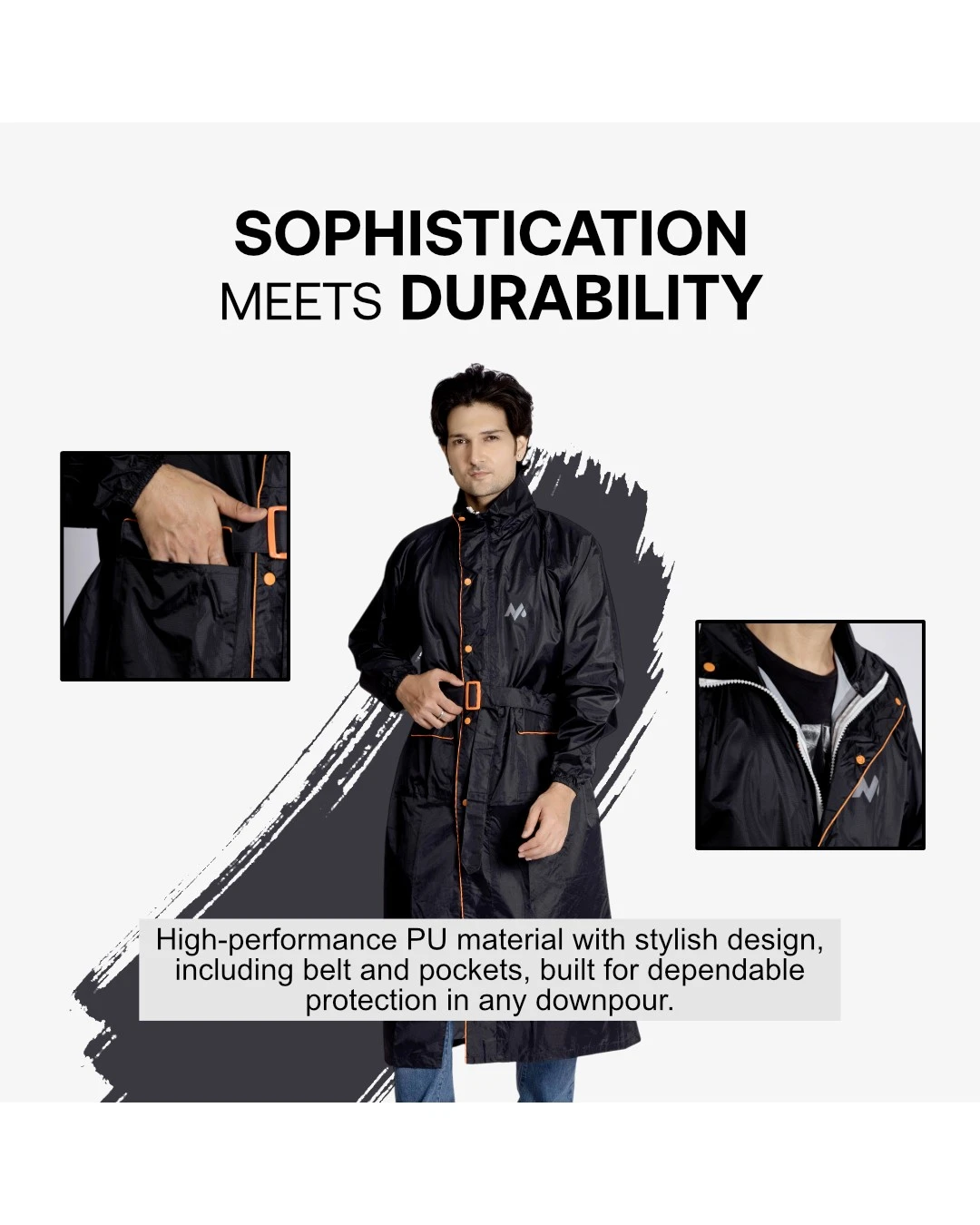 38M Prince Taping (HYP) Mens Raincoat - Image 2