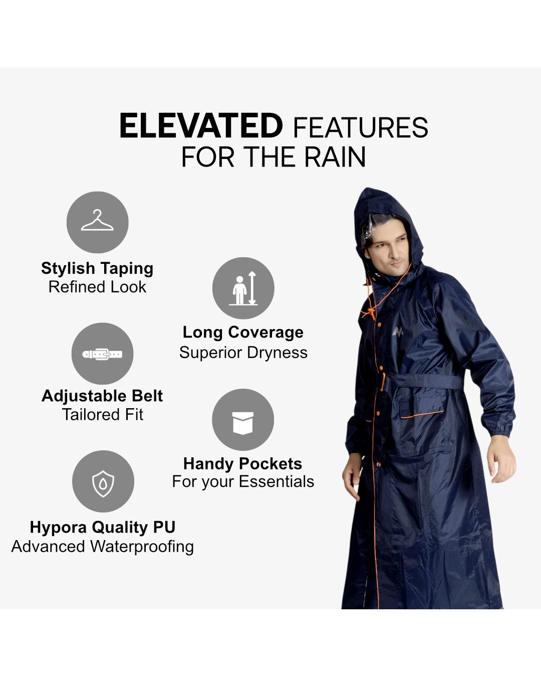 38M Prince Taping (HYP) Mens Raincoat - Image 5