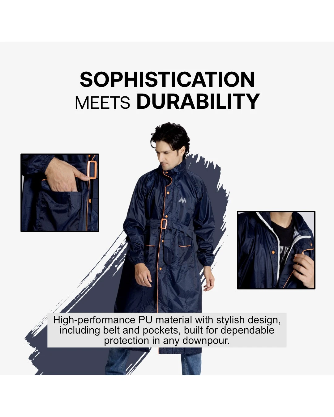 38M Prince Taping (HYP) Mens Raincoat - Image 6