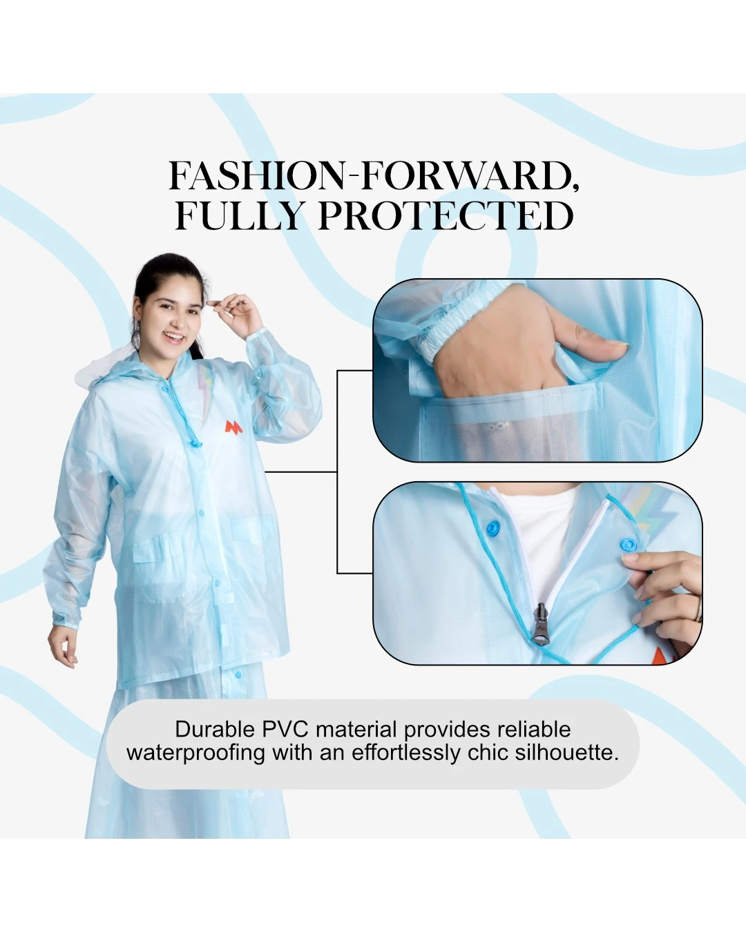 62W SPLASH PVC Womens Skirt Top Rainsuit - Image 4