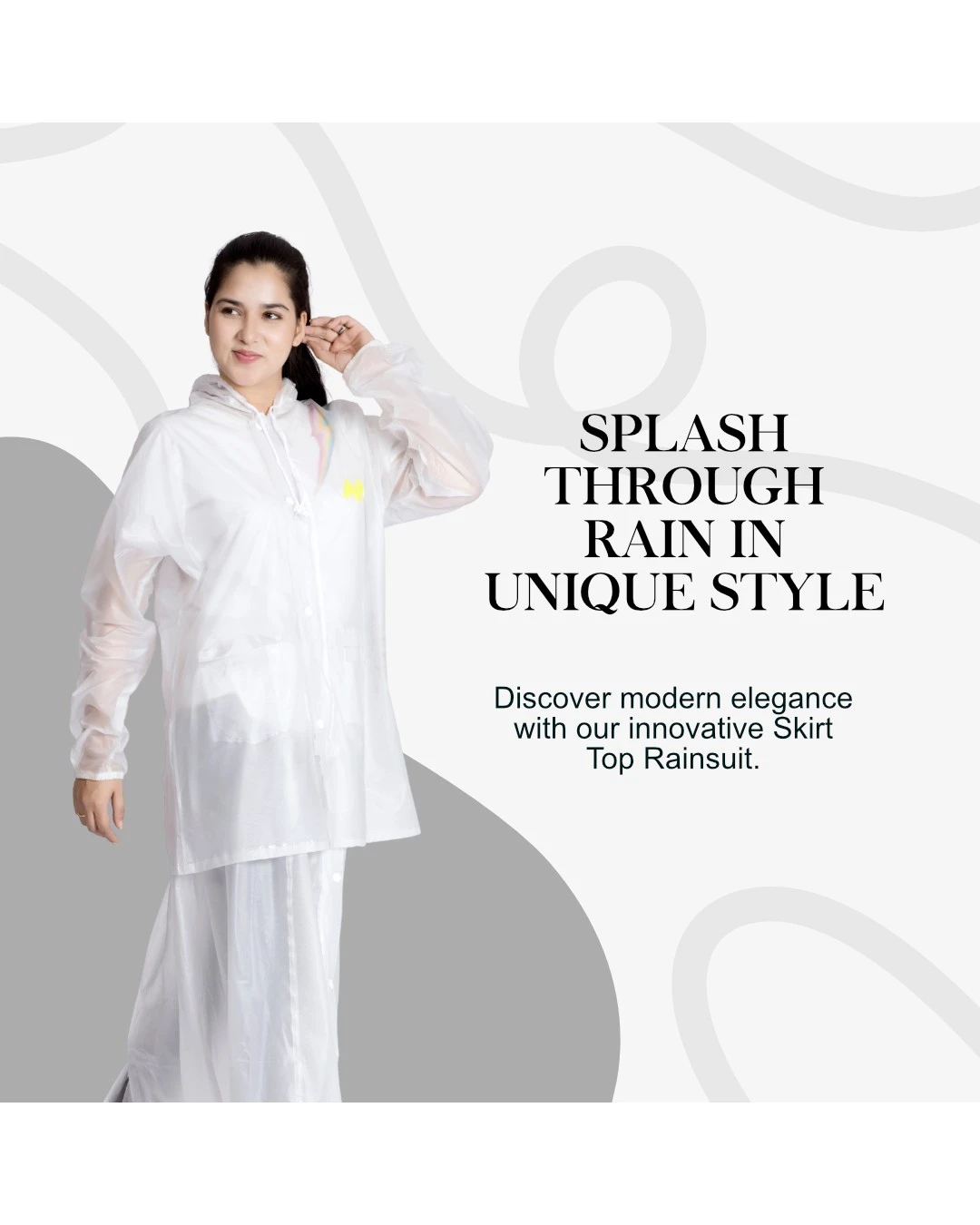 62W SPLASH PVC Womens Skirt Top Rainsuit - Image 6