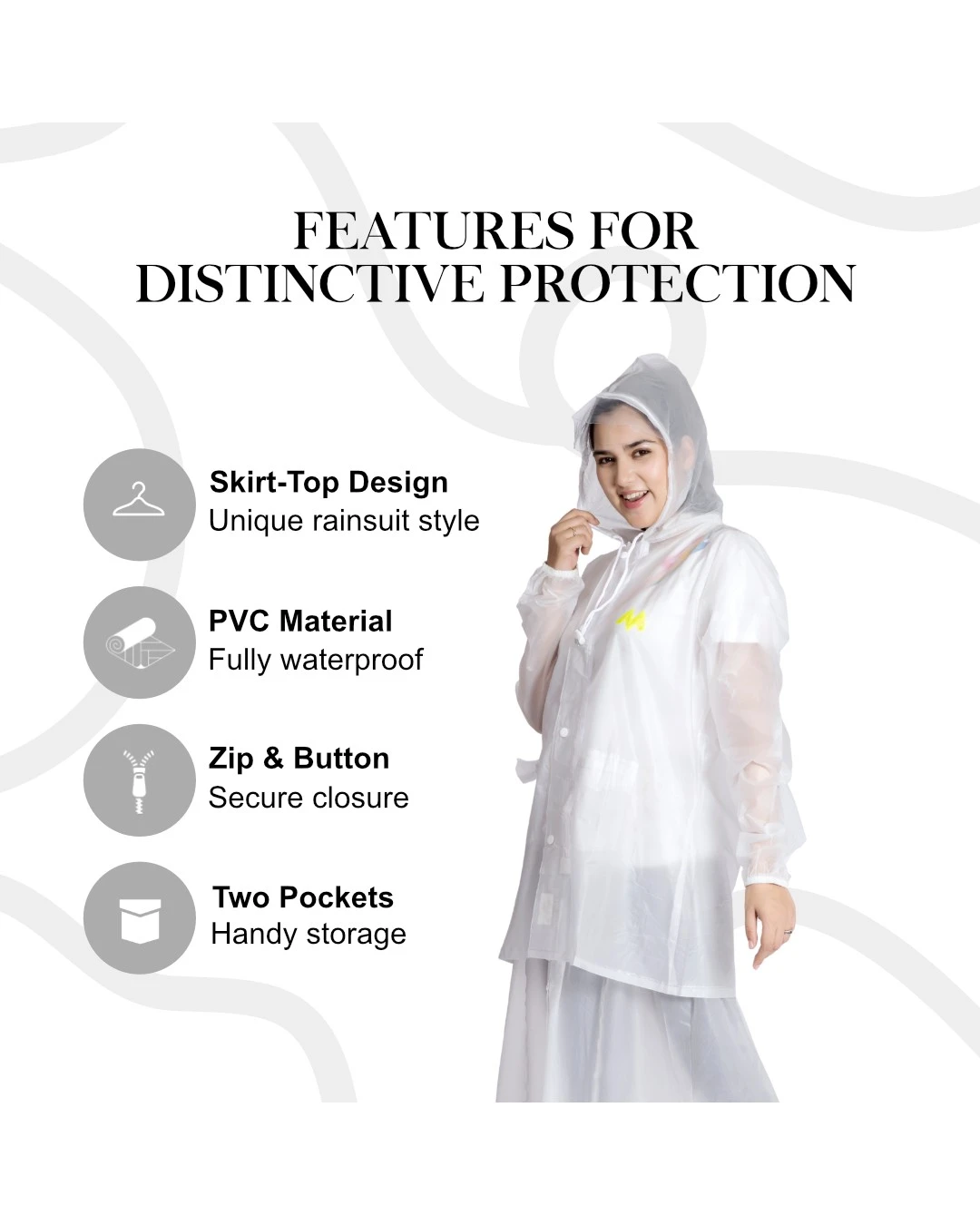 62W SPLASH PVC Womens Skirt Top Rainsuit - Image 7