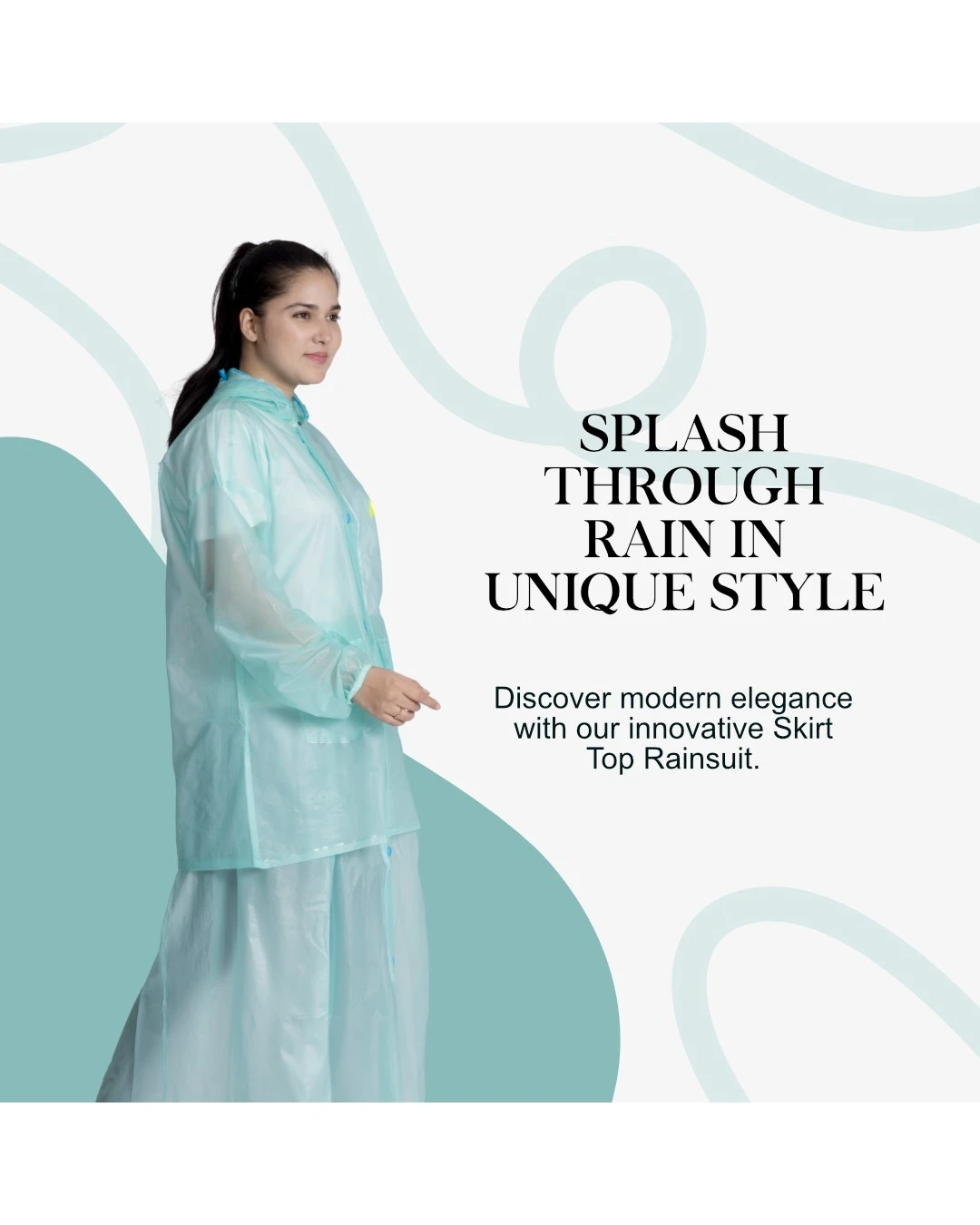62W SPLASH PVC Womens Skirt Top Rainsuit - Image 10