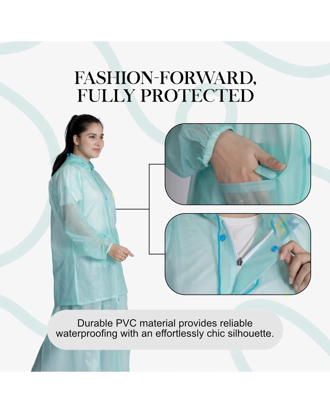 62W SPLASH PVC Womens Skirt Top Rainsuit - Image 12