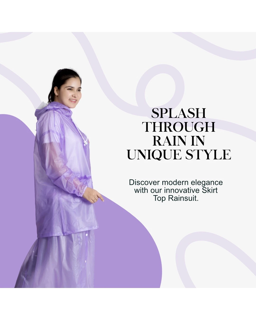 62W SPLASH PVC Womens Skirt Top Rainsuit - Image 14