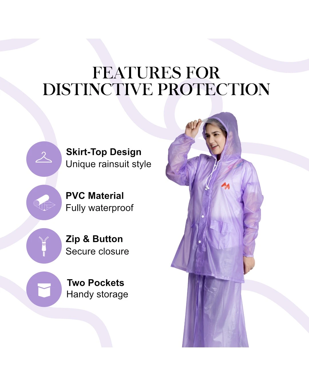 62W SPLASH PVC Womens Skirt Top Rainsuit - Image 15
