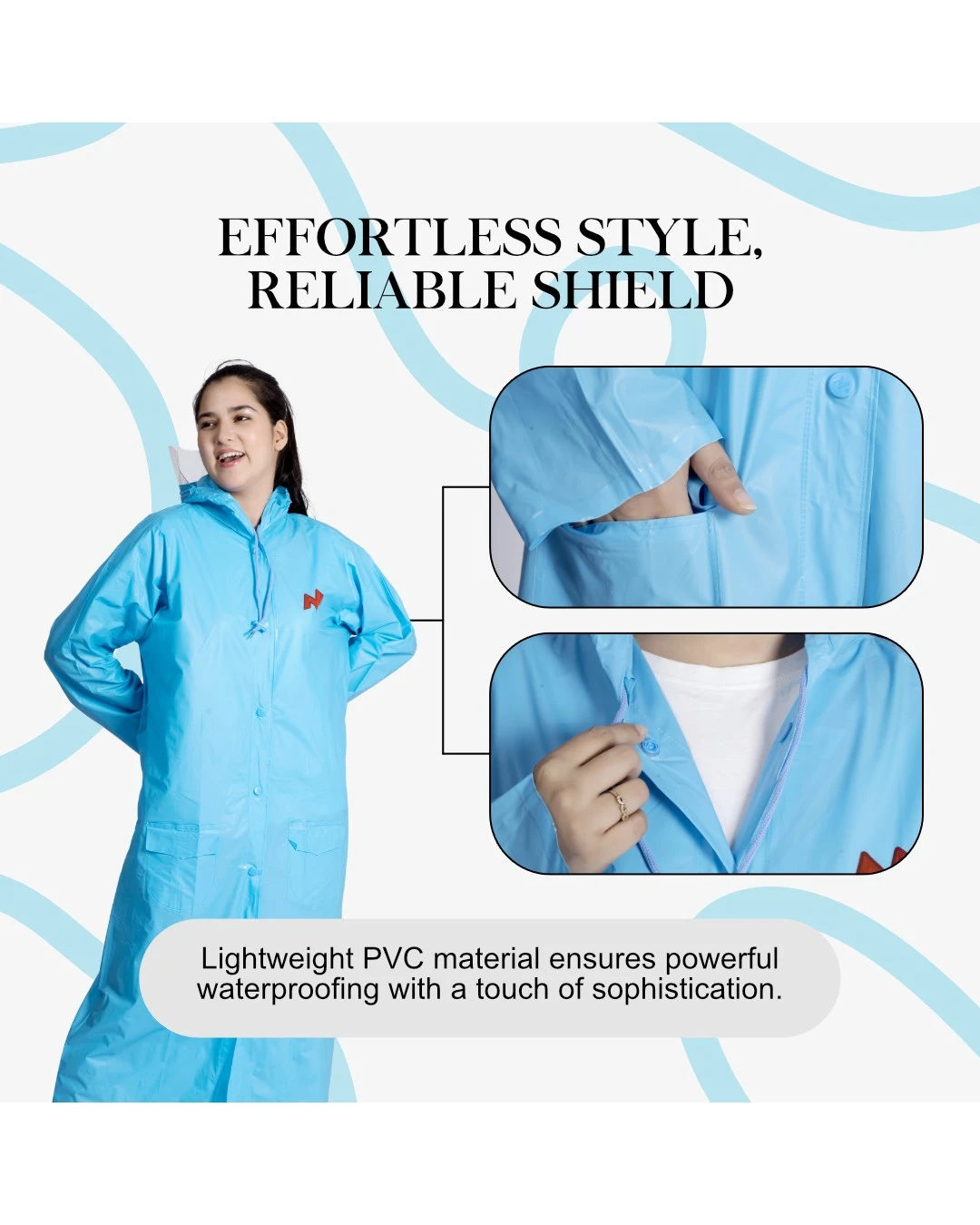 7W CRYSTAL Trans PVC Womens Raincoat - Image 4