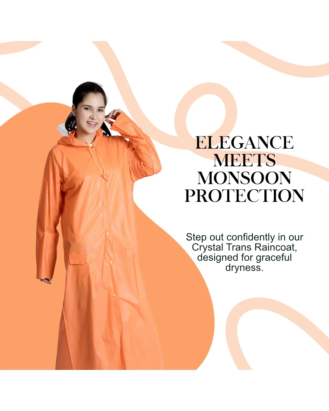 7W CRYSTAL Trans PVC Womens Raincoat - Image 6