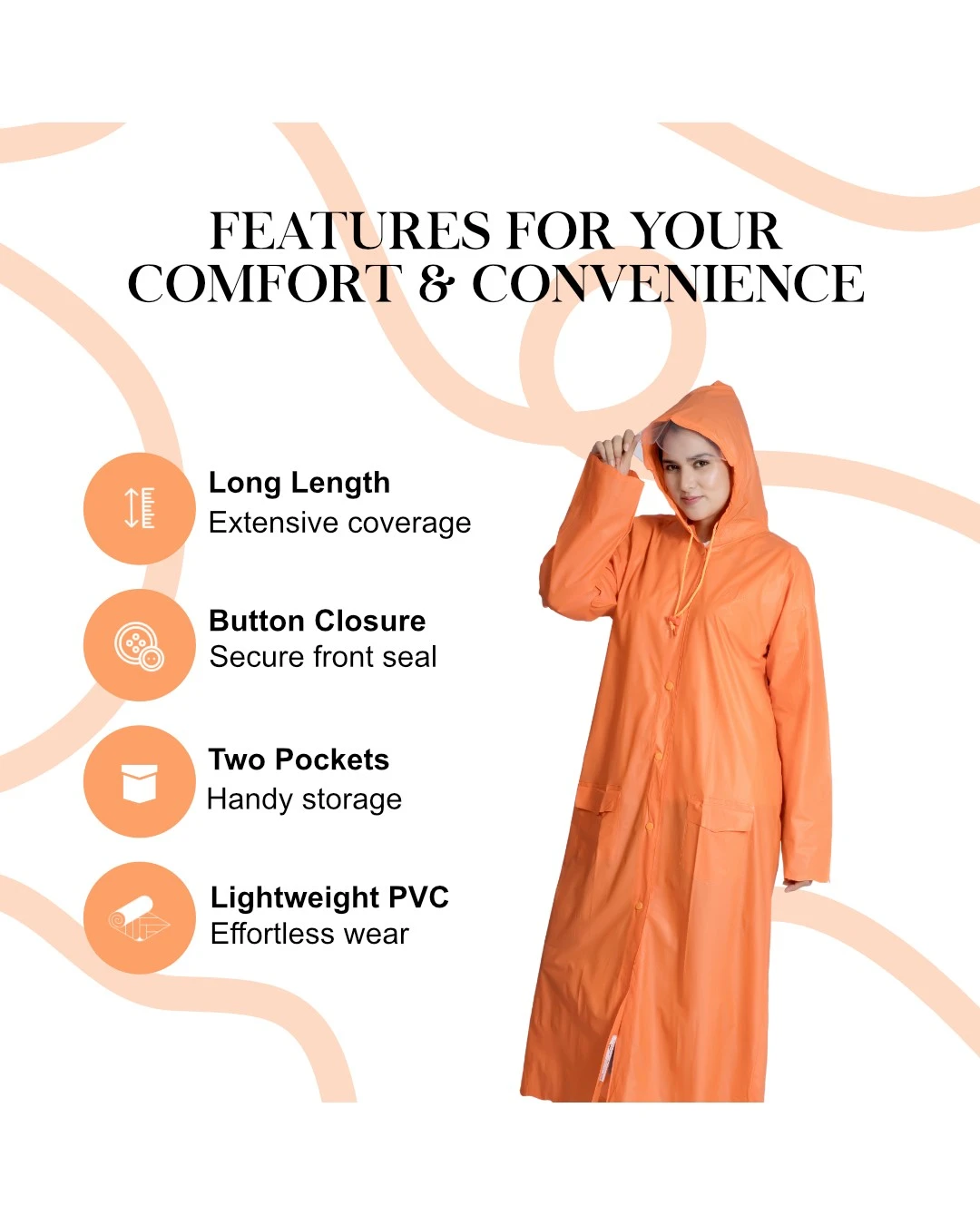 7W CRYSTAL Trans PVC Womens Raincoat - Image 7