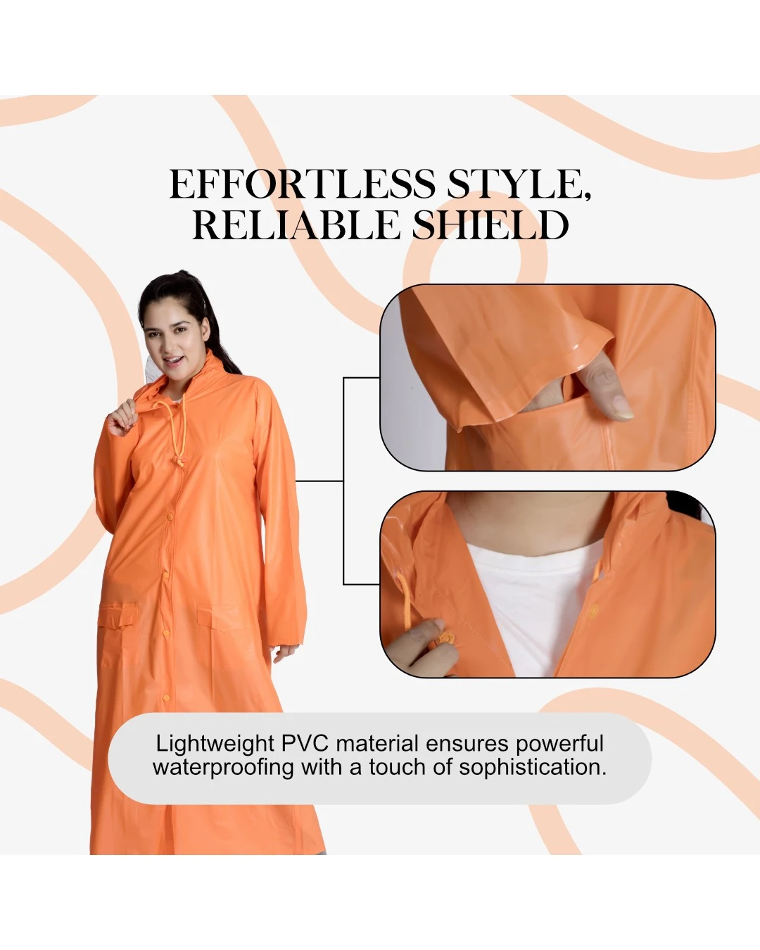 7W CRYSTAL Trans PVC Womens Raincoat - Image 8