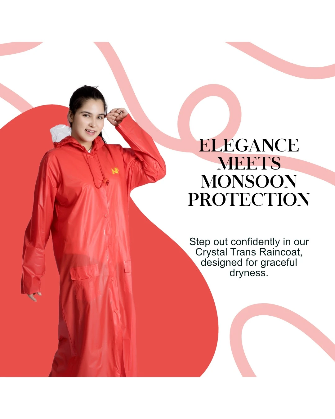 7W CRYSTAL Trans PVC Womens Raincoat - Image 10