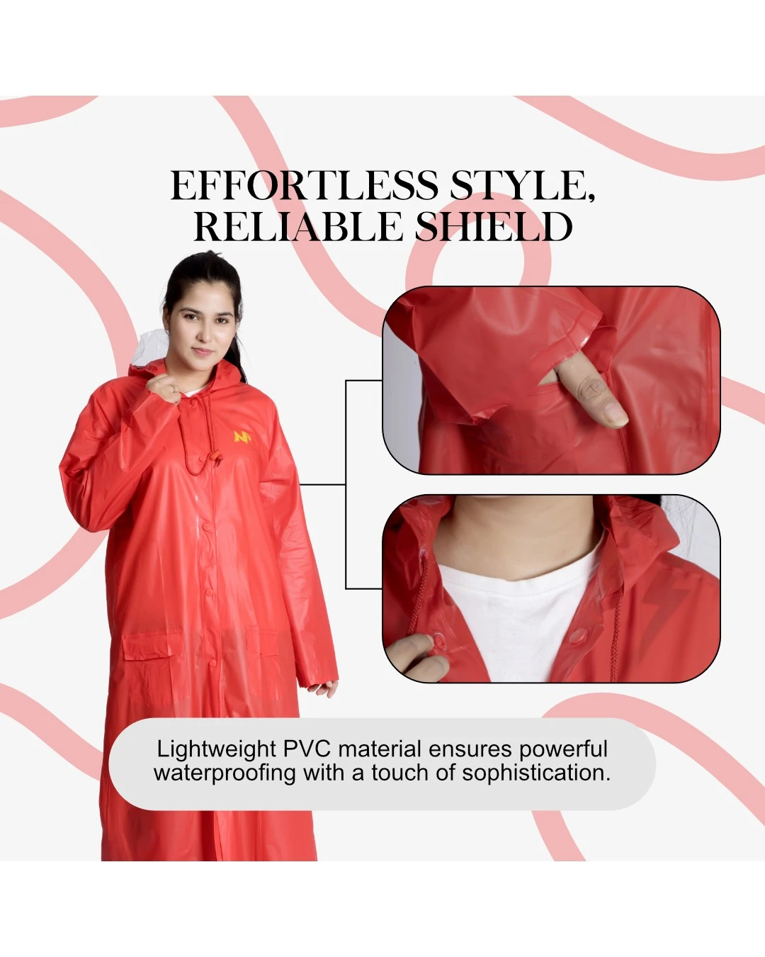 7W CRYSTAL Trans PVC Womens Raincoat - Image 12