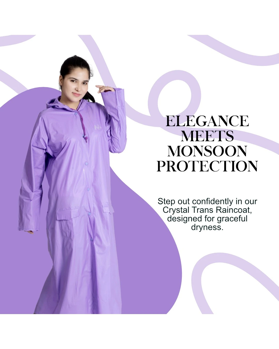 7W CRYSTAL Trans PVC Womens Raincoat - Image 14