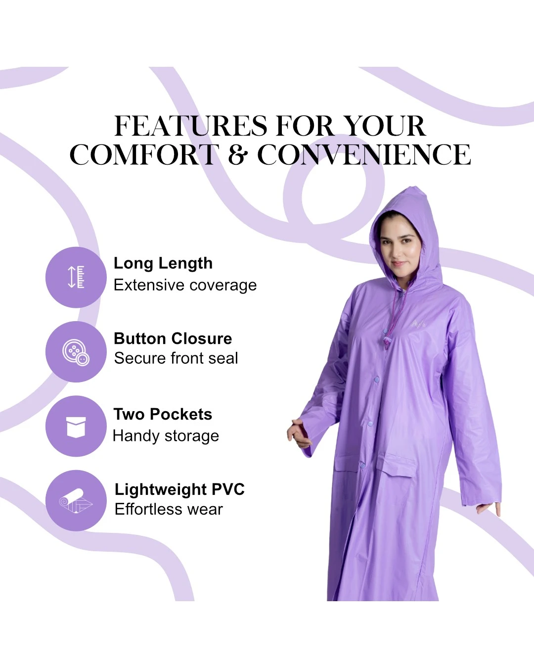 7W CRYSTAL Trans PVC Womens Raincoat - Image 15