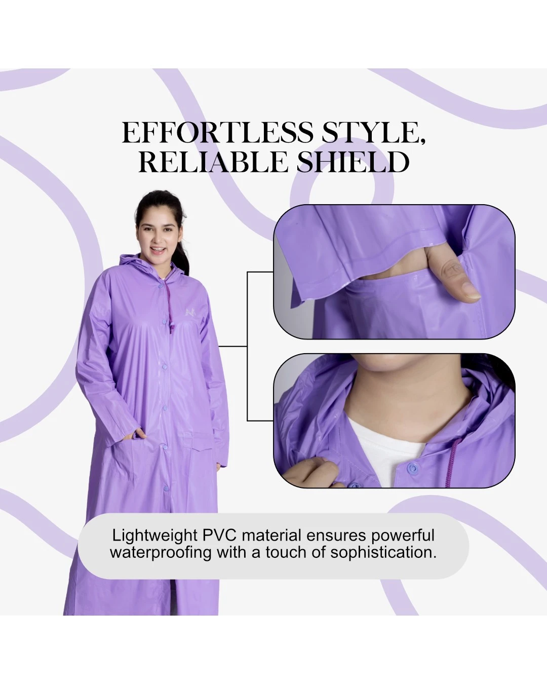 7W CRYSTAL Trans PVC Womens Raincoat - Image 16