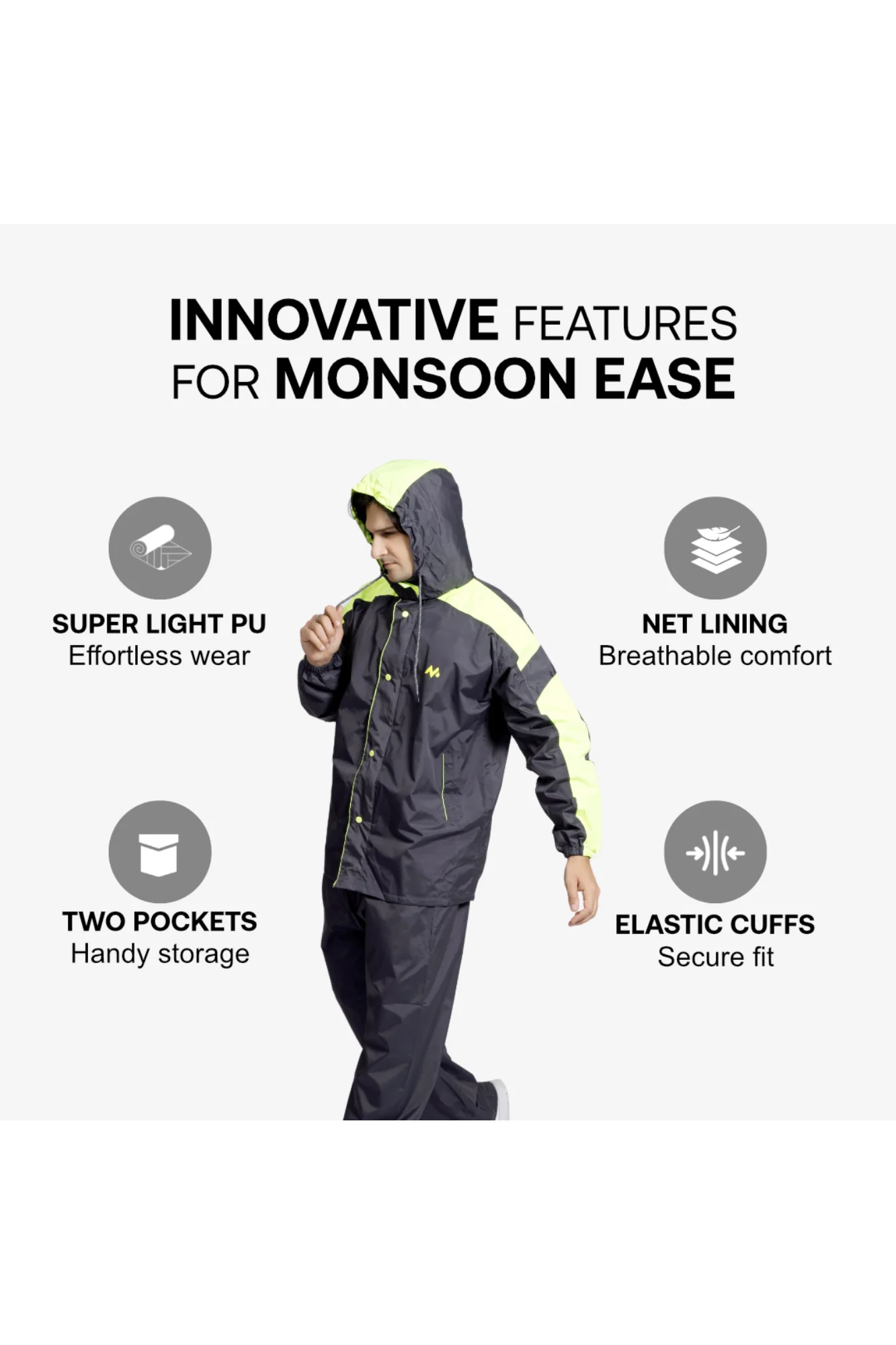 81M SUPER LIGHT With Net &Taping Rainsuit - Image 32