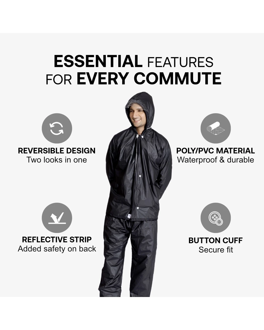 90M Reversible BUDGET Rainsuit - Image 3