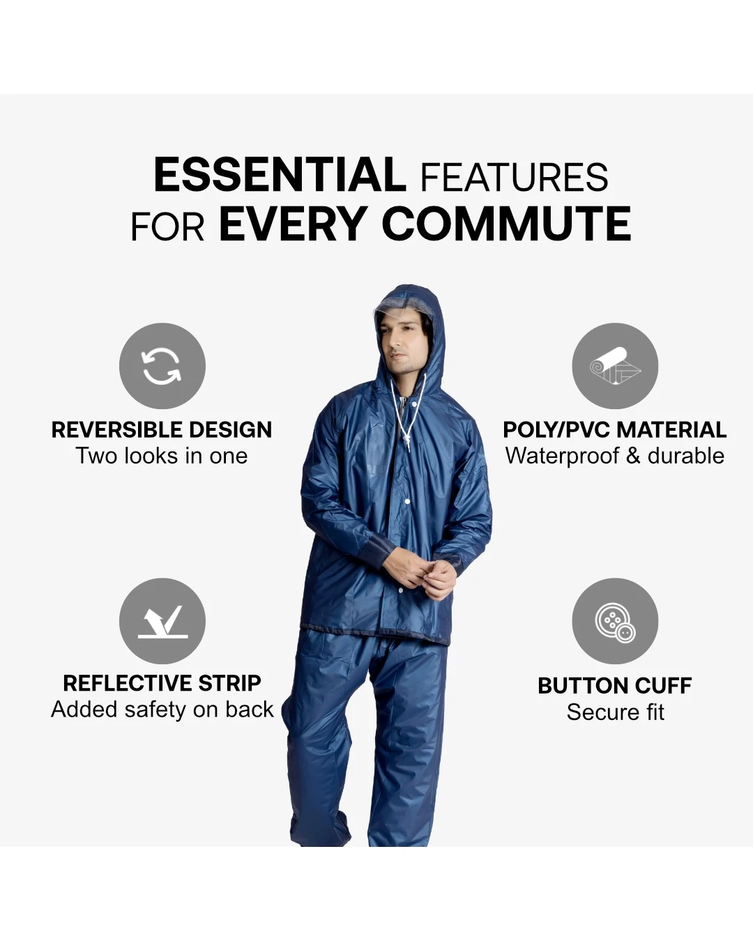 90M Reversible BUDGET Rainsuit - Image 7