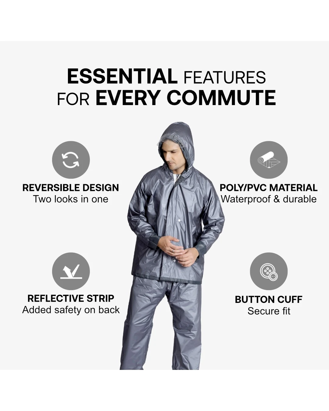 90M Reversible BUDGET Rainsuit - Image 11